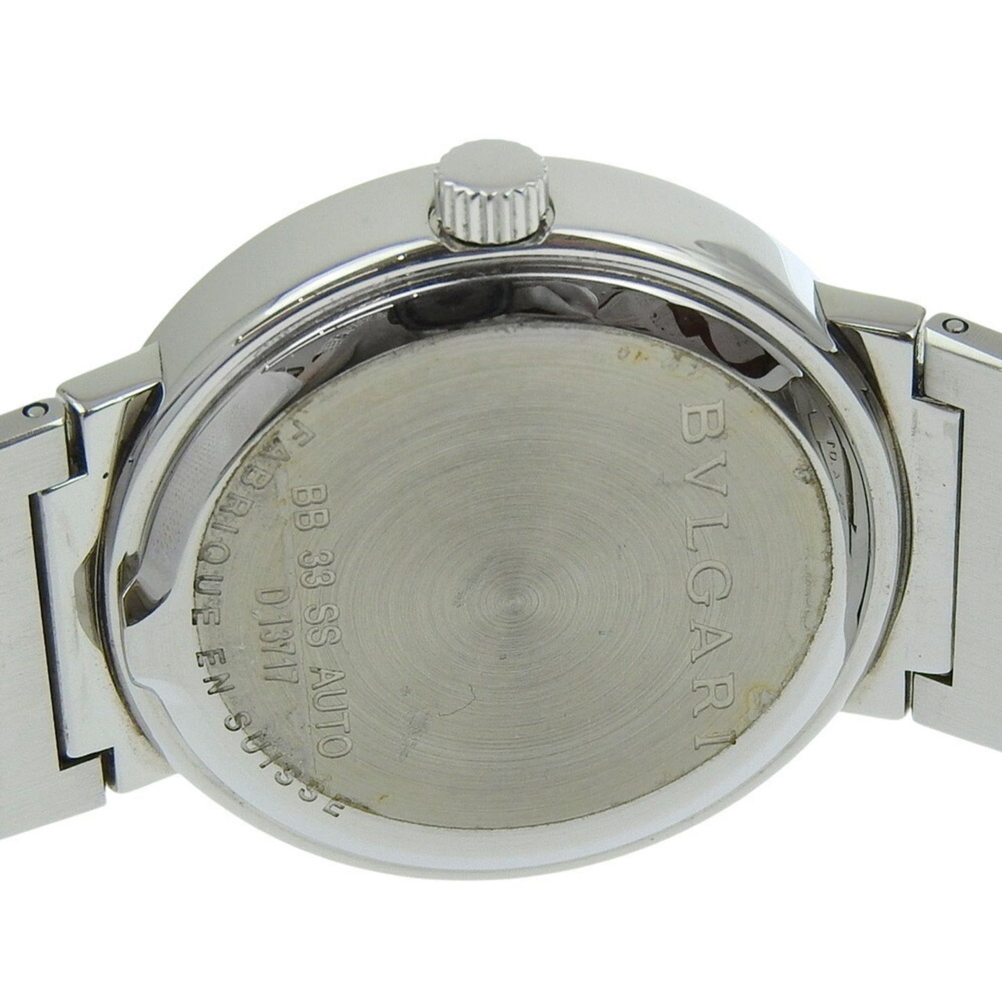 Bvlgari Watch Cal. 220 Bb33Ssauto Stainless Steel Automatic Analog Display Black Dial