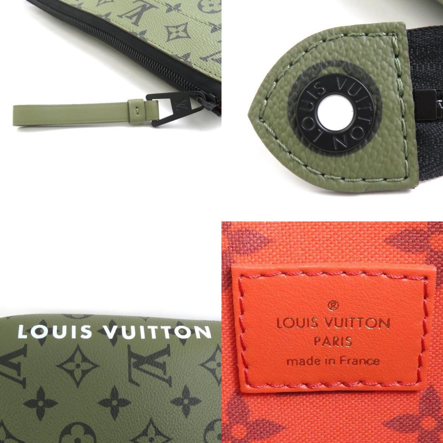Louis Vuitton Louis Vuitton Clutch Bag Monogram Pochette Voyage Canvas Khaki