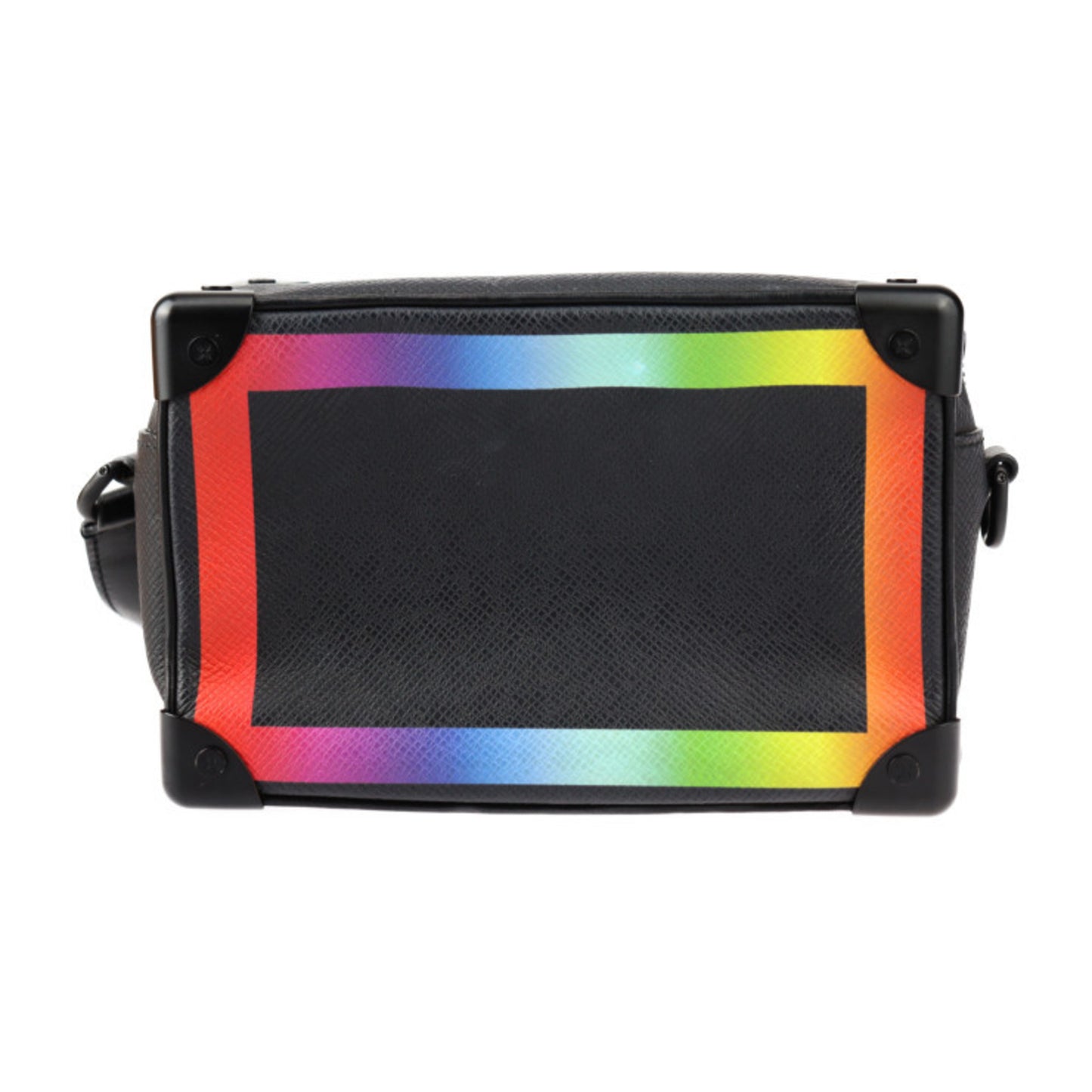 Louis Vuitton Louis Vuitton Mini Soft Trunk Taiga Shoulder Bag M30351 Leather Black Rainbow