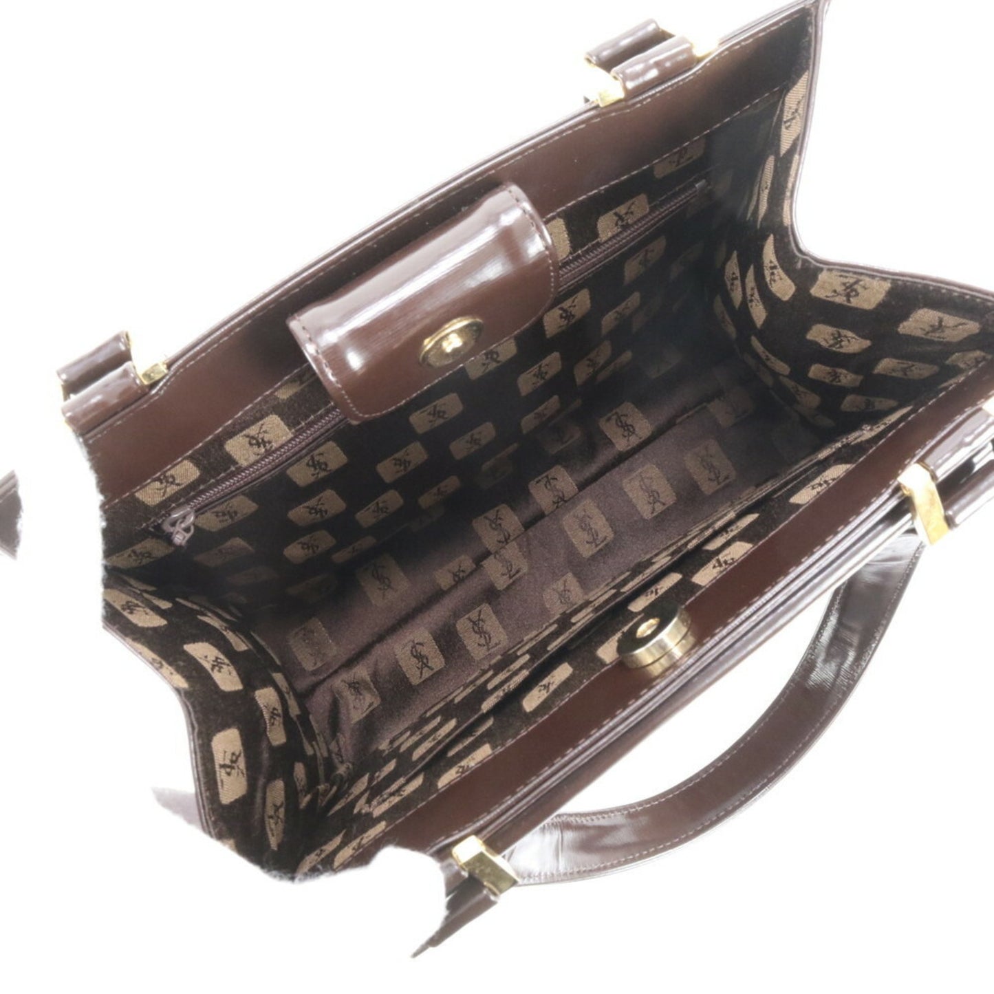 Ysl Yves Saint Laurent Gold Hardware Leather Handbag