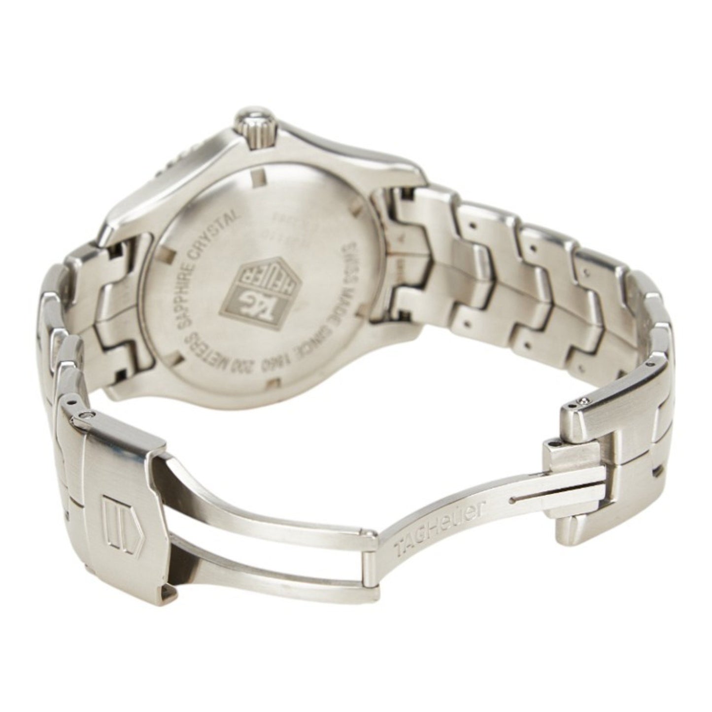 Tag Heuer Link Wj1110 Quartz Watch With Black Dial And Stainless Steel