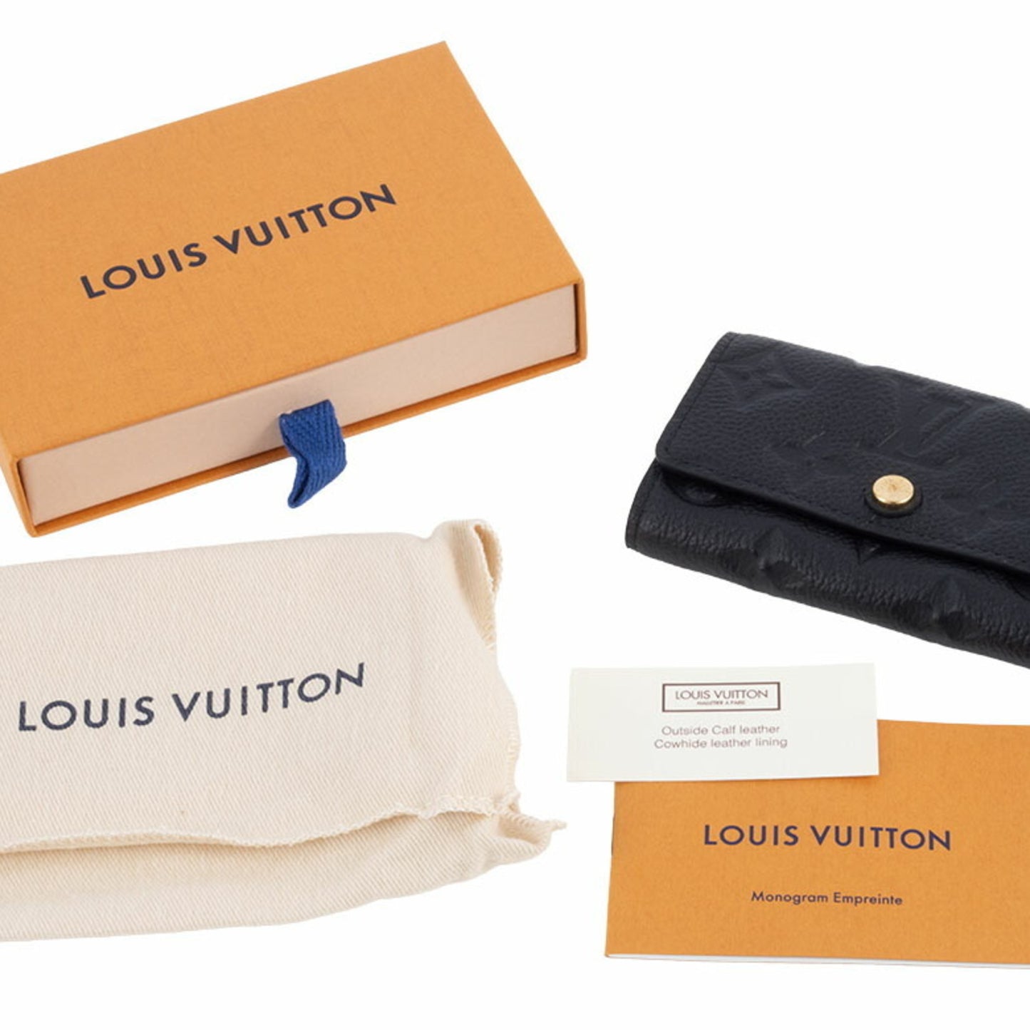 Louis Vuitton Key Case Multicle 6 M64421 Monogram Empreinte Leather Black
