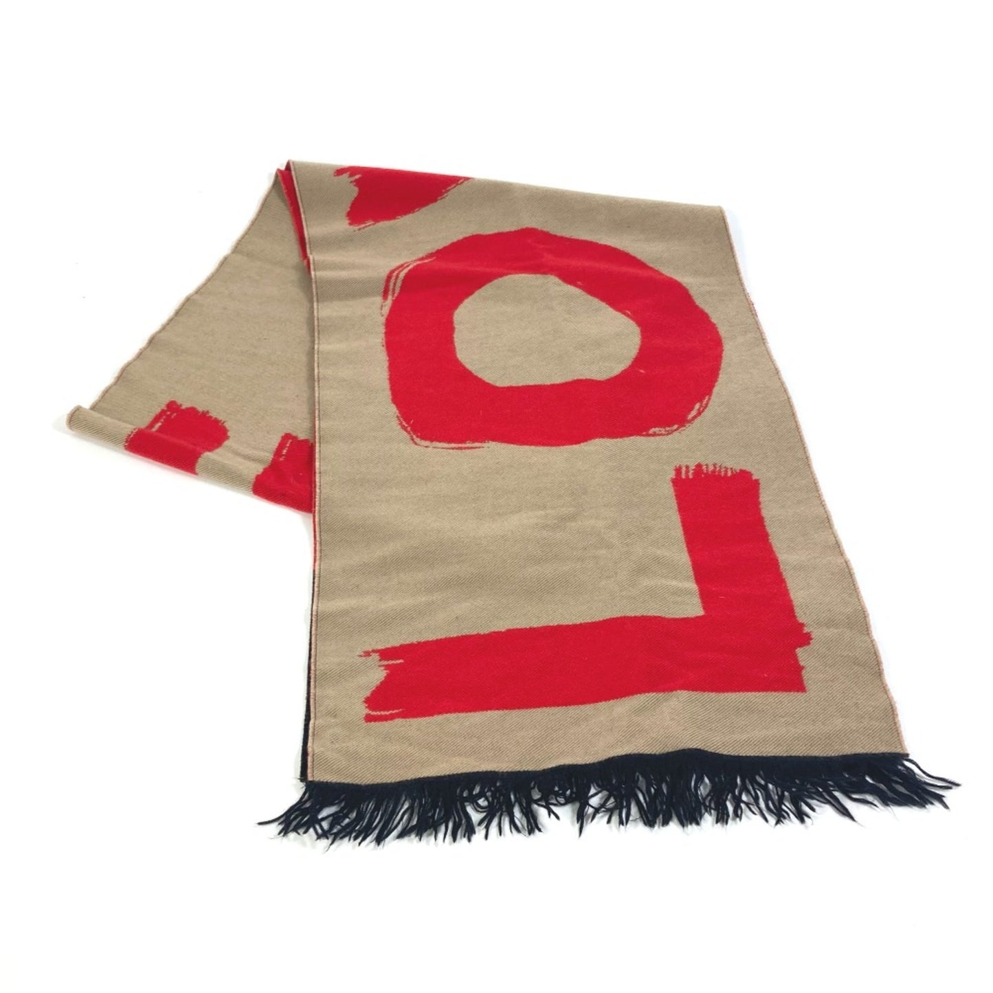 Burberry 8037534 Fringe Love Scarf Brown Red