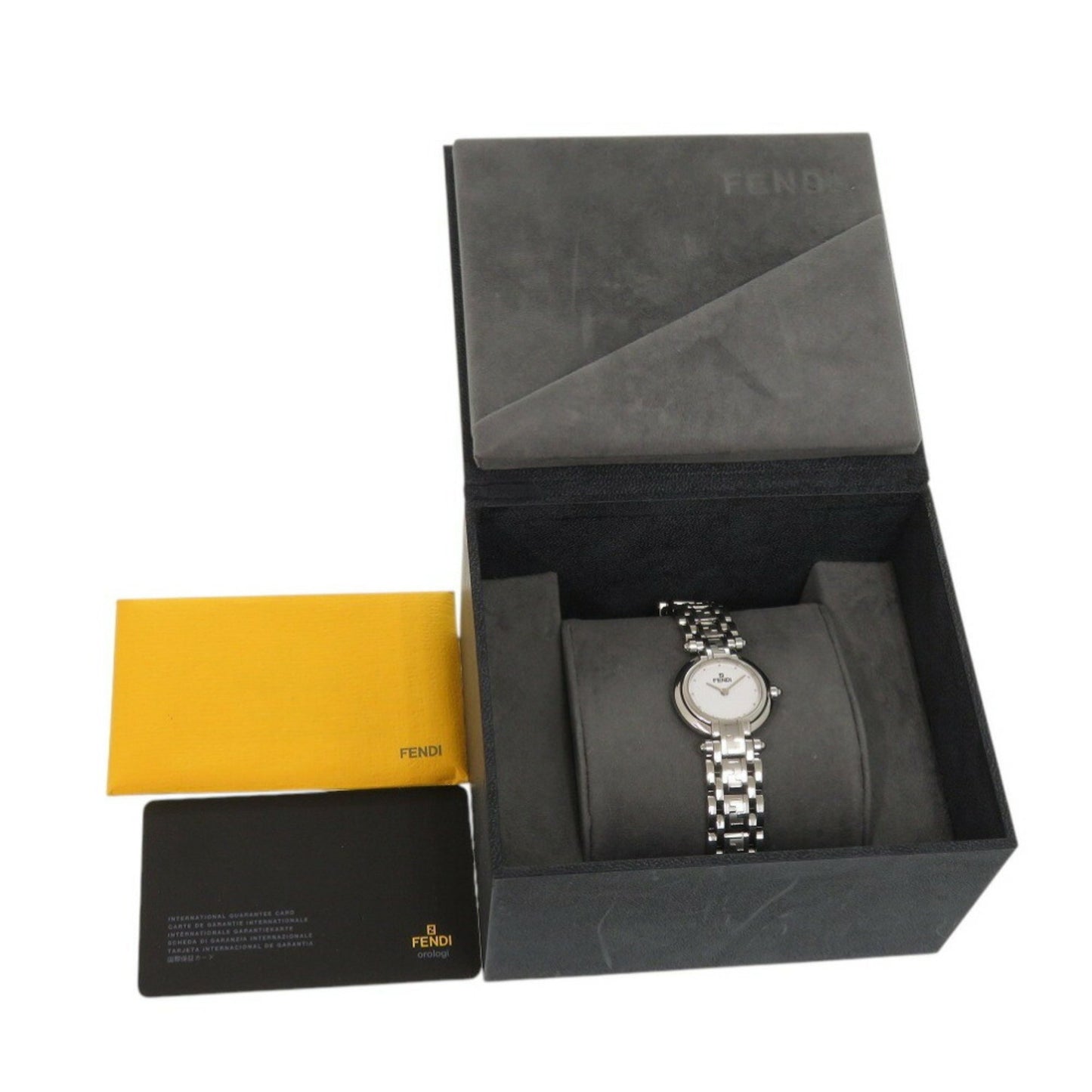 Fendi 750L Zucca Stainless Steel White Quartz Watch 1501Fendi