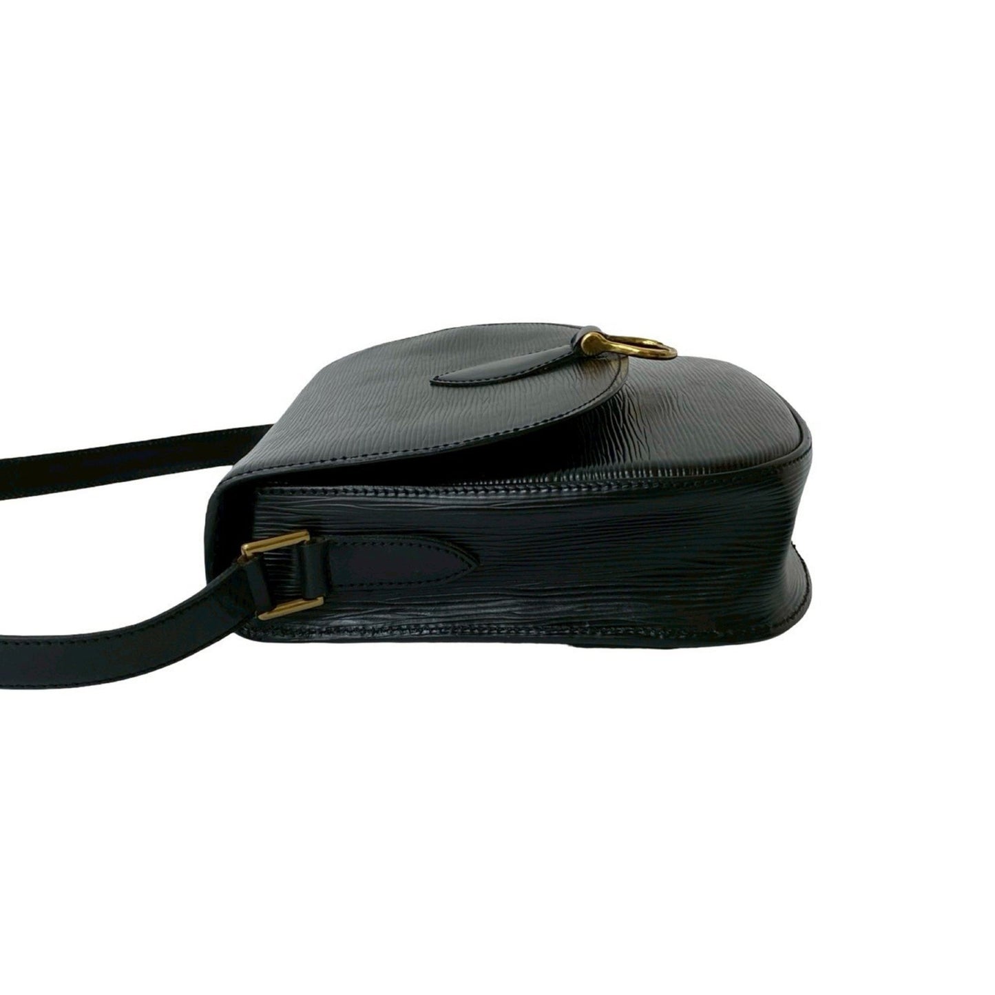 Louis Vuitton Vintage Saint-Cloud Epi Leather Shoulder Bag/Pochette/Sacoche Noir 27684
