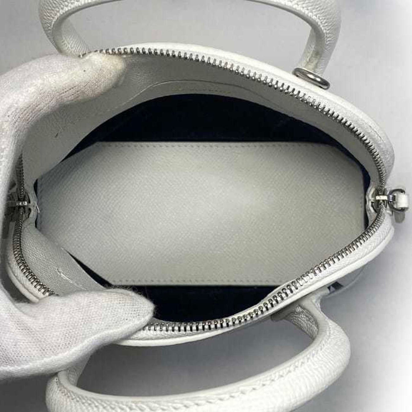 Balenciaga 2Way Bag Ville Small Xxs White Black Everyday 550646 Shoulder Handbag Leather Balenciaga