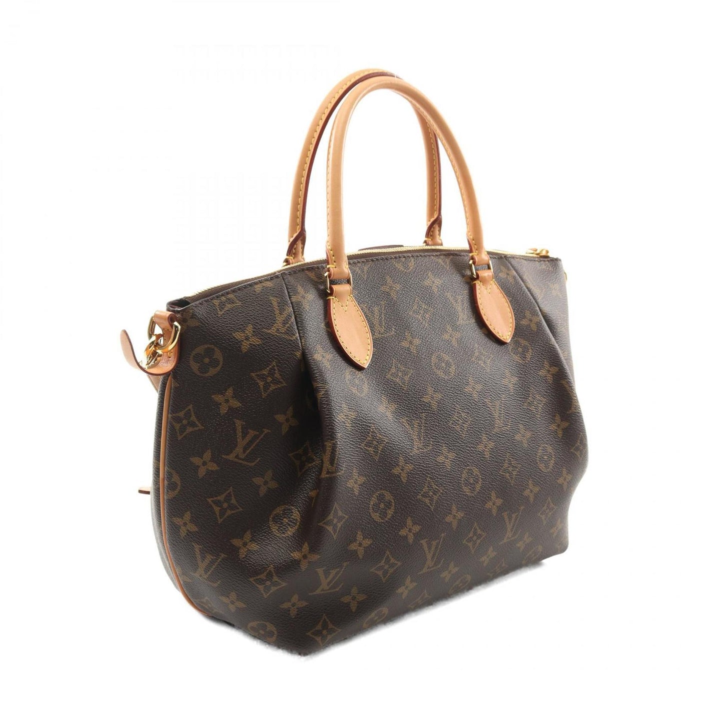 Louis Vuitton Turen Mm Monogram Handbag Coated Canvas Leather