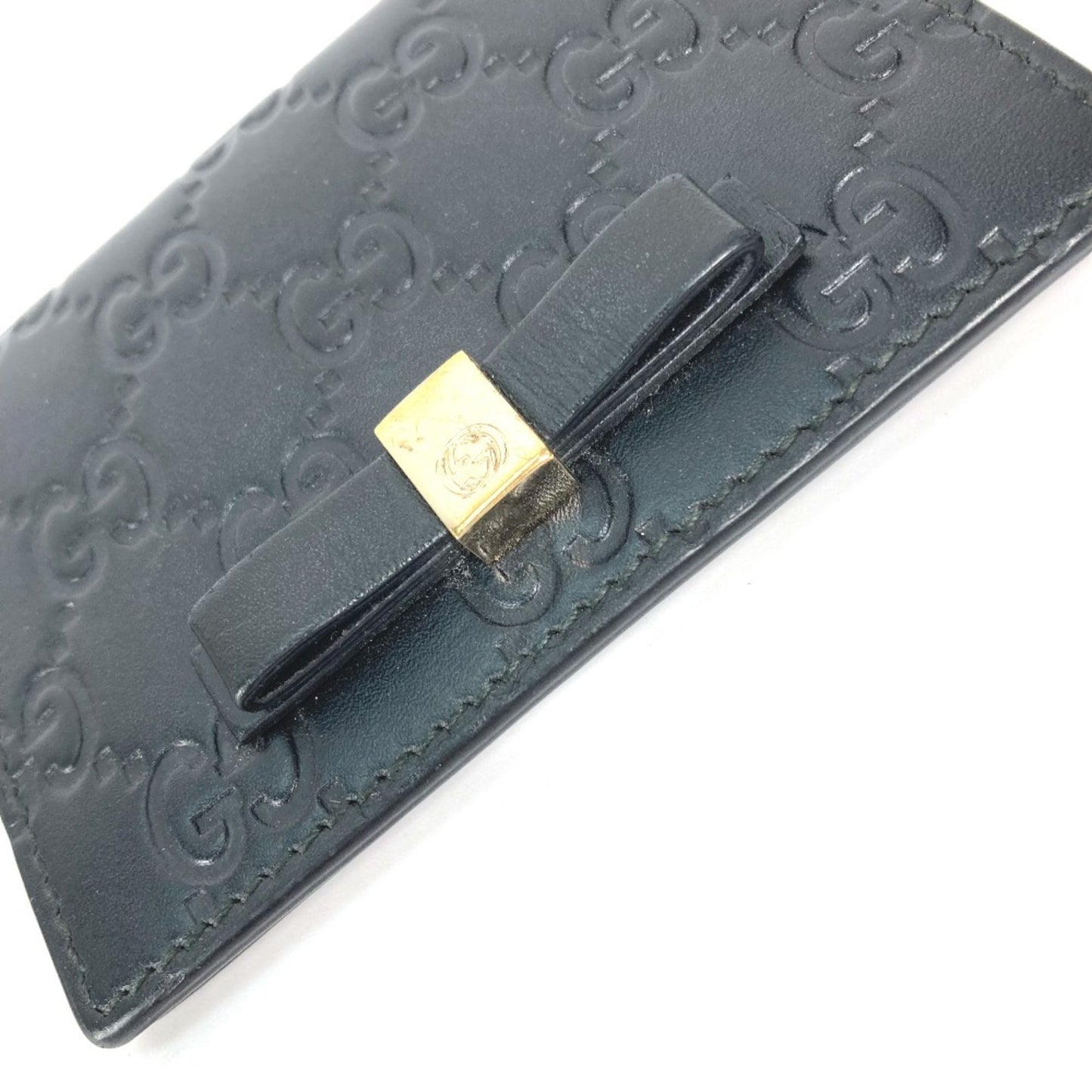 Gucci 451192 Guccissima Gg Ribbon Business Card Case