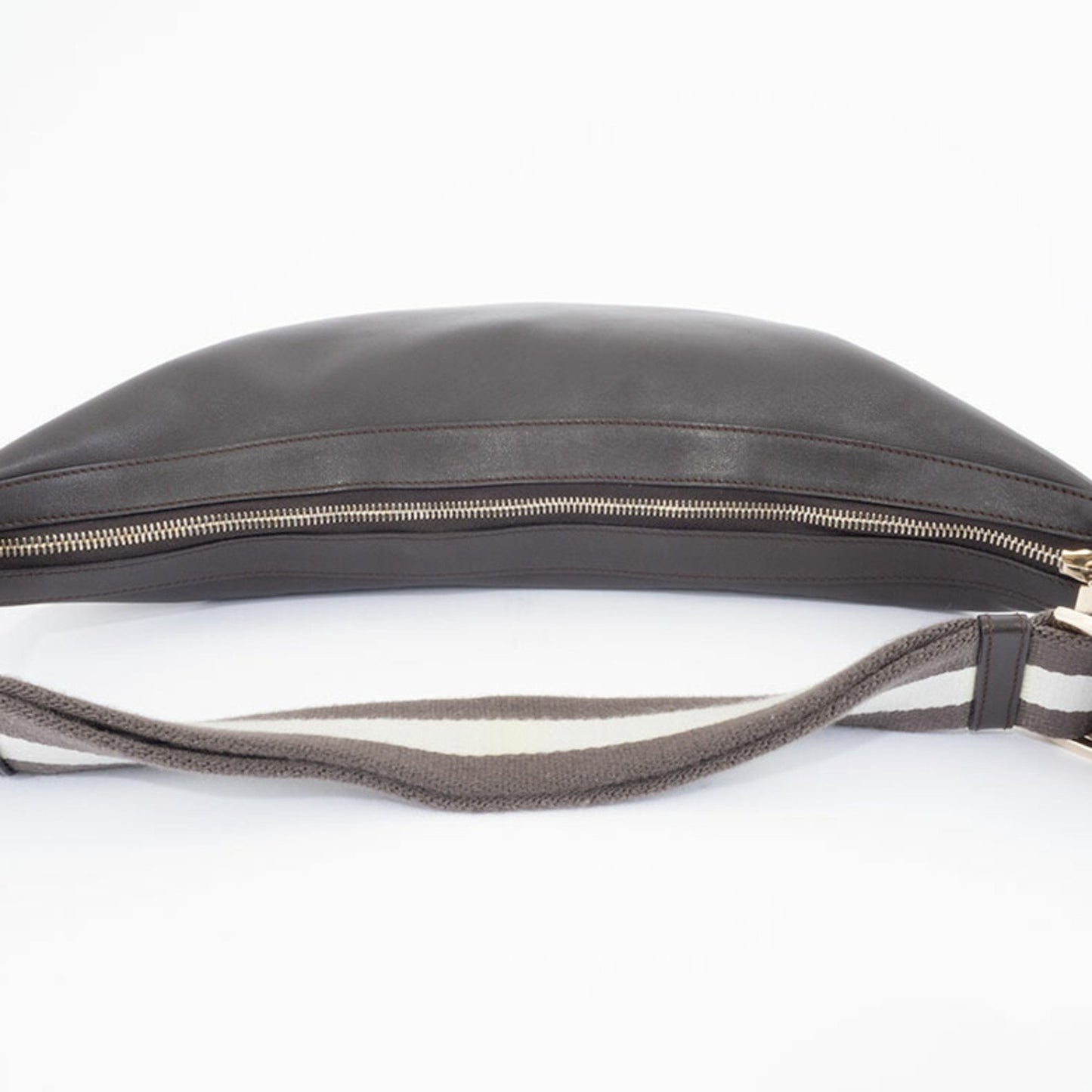 Gucci Leather Round Shoulder Bag 00141810 Dark Brown
