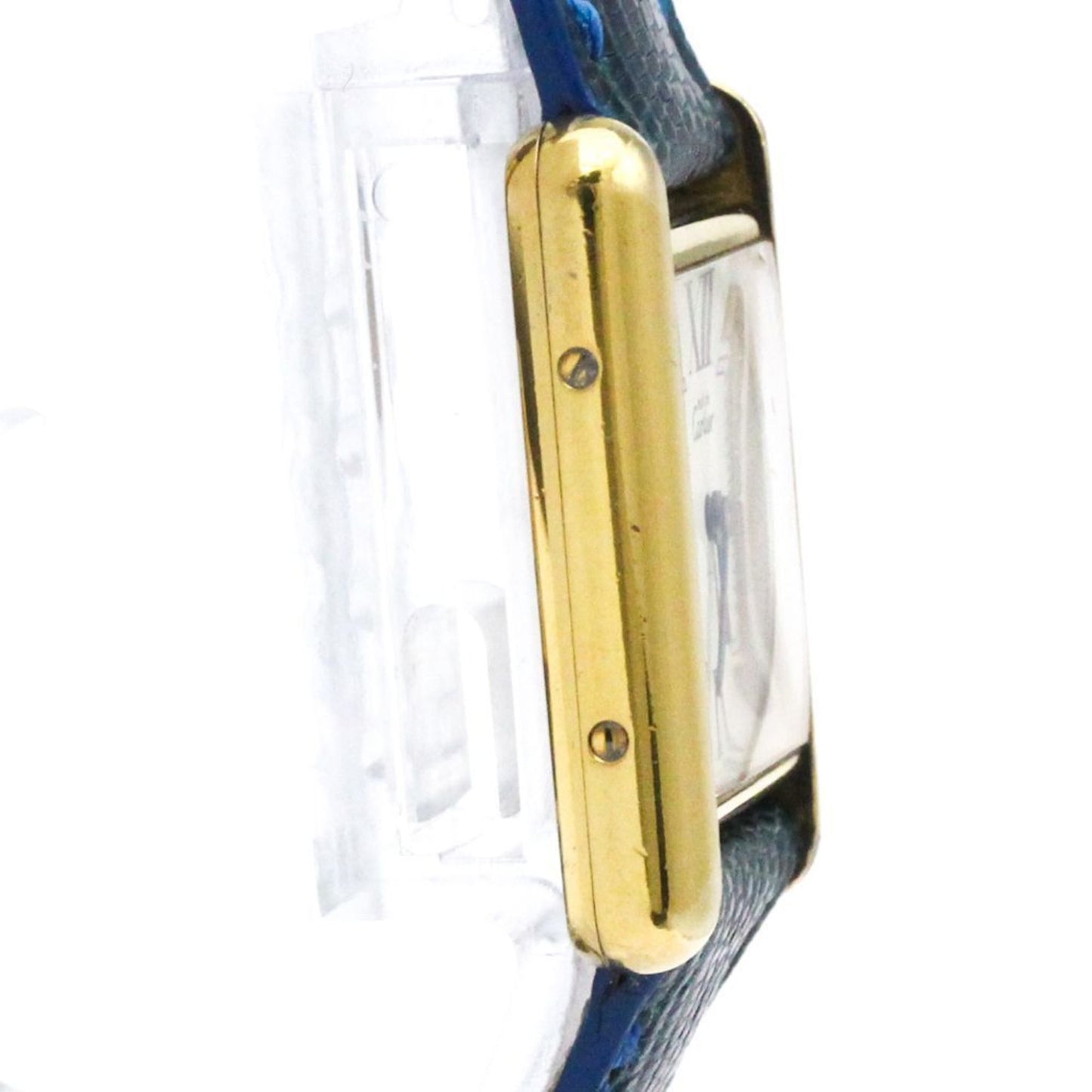 Cartier Tank Vermeil Gold Plated Leater Quartz