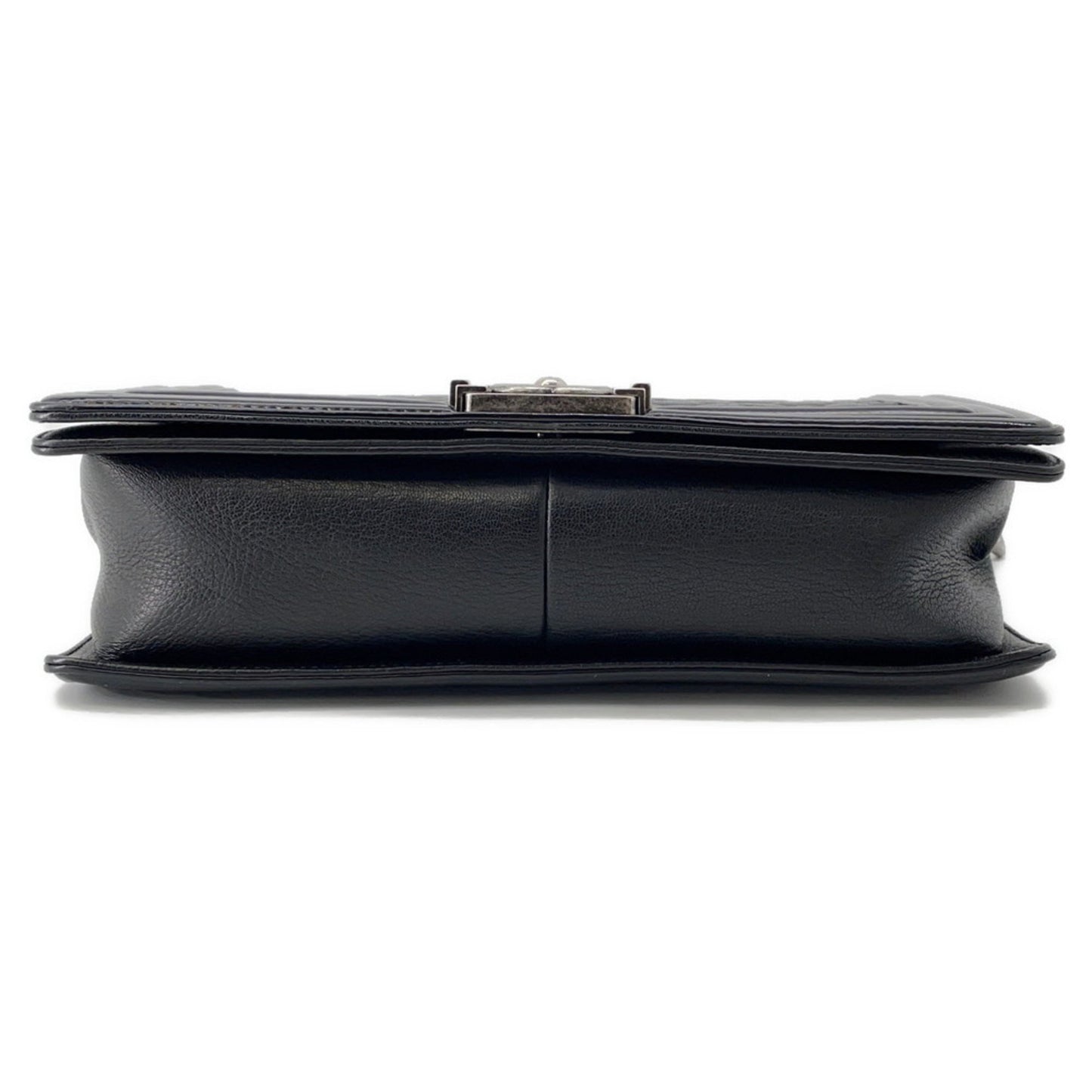 Chanel Chain Shoulder Bag Boy Large Matelasse Coco Mark Lambskin Patent Leather A92193 Chanel Black