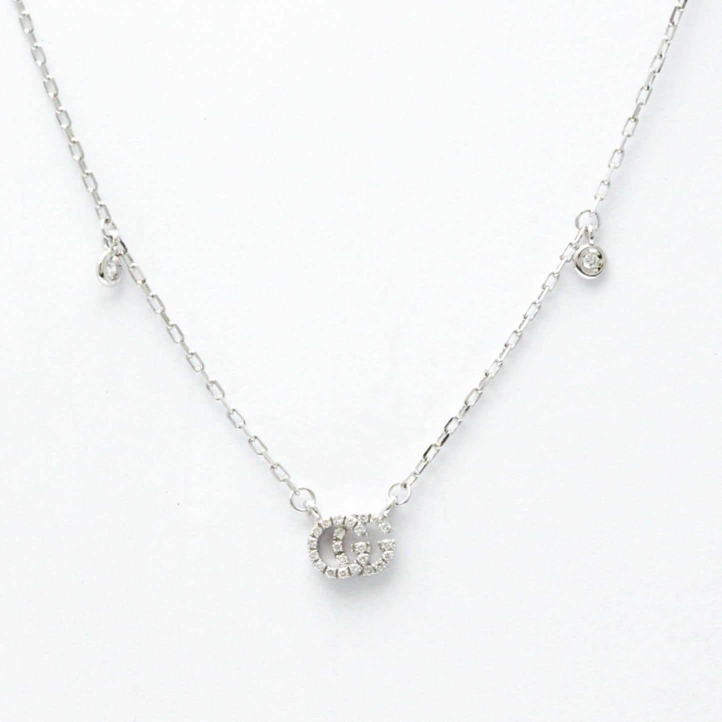 Gucci Gg Running Diamond Necklace White Gold (18K) Diamond Men