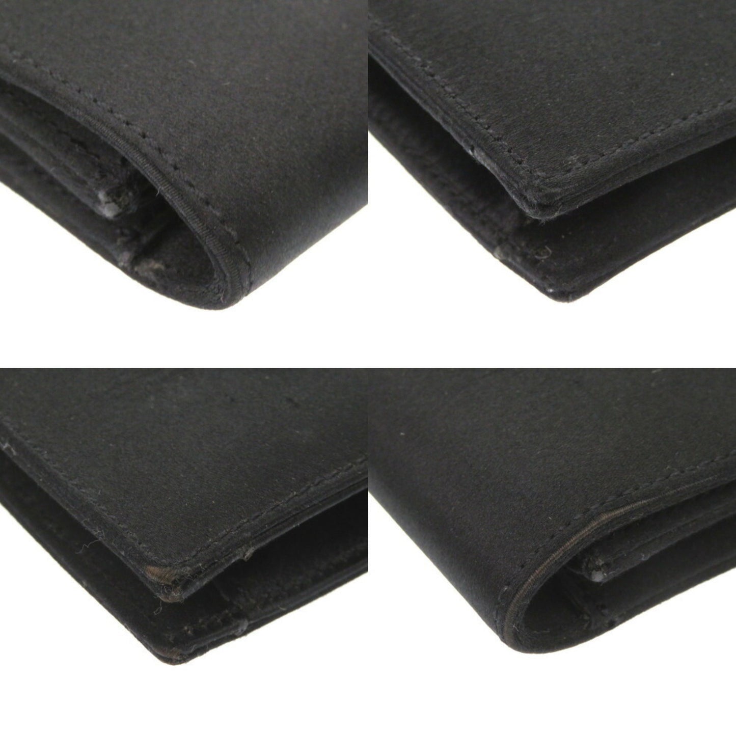 Hermes Fako Satin Black ?K Stamped Clutch Bag 2065 Hermes