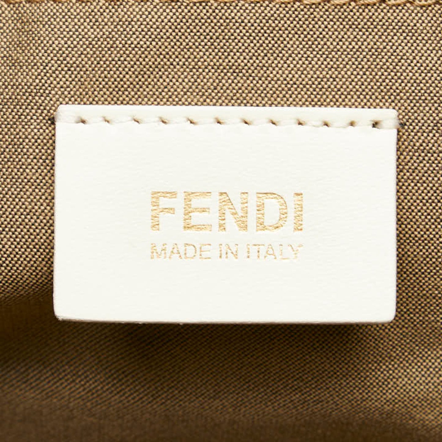 Fendi Zucca Unzipped Tote Bag Shoulder 8Br623 Beige Leather