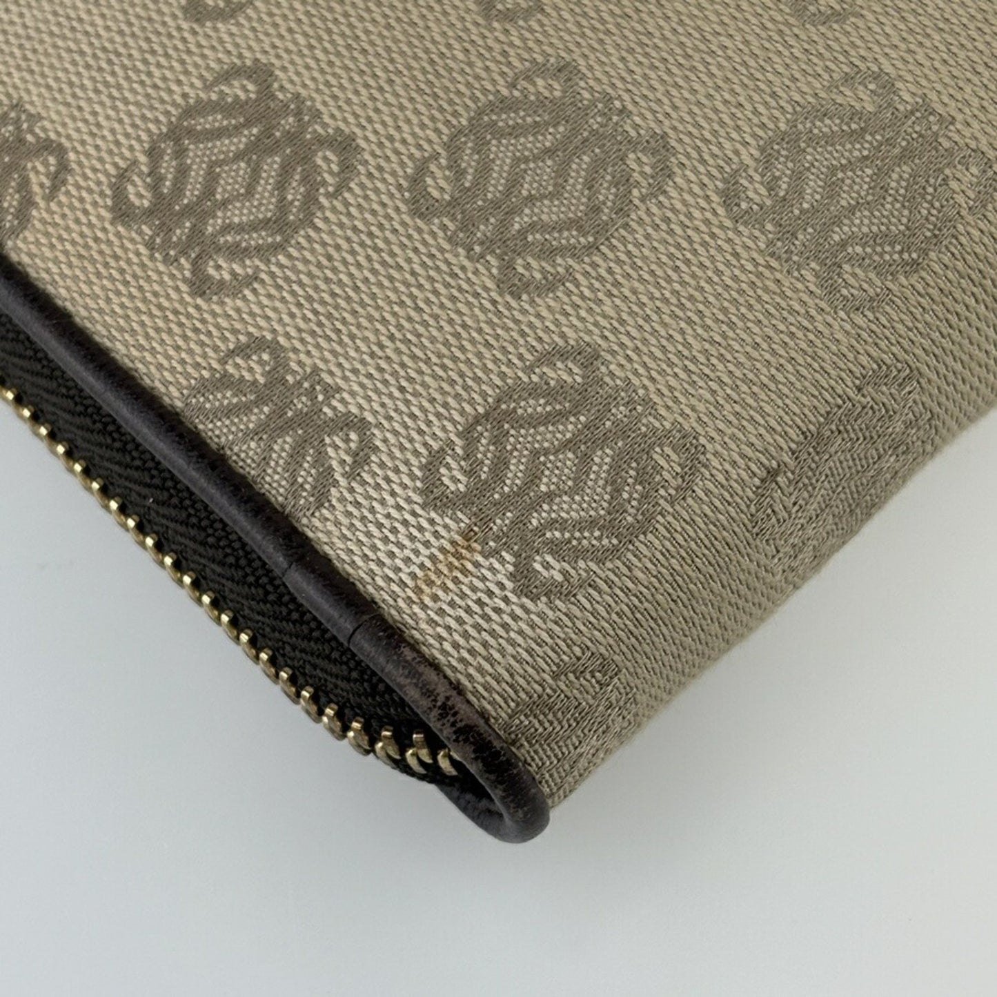 Loewe Anagram Zip-Around Wallet - Beige And Brown Canvas Leather