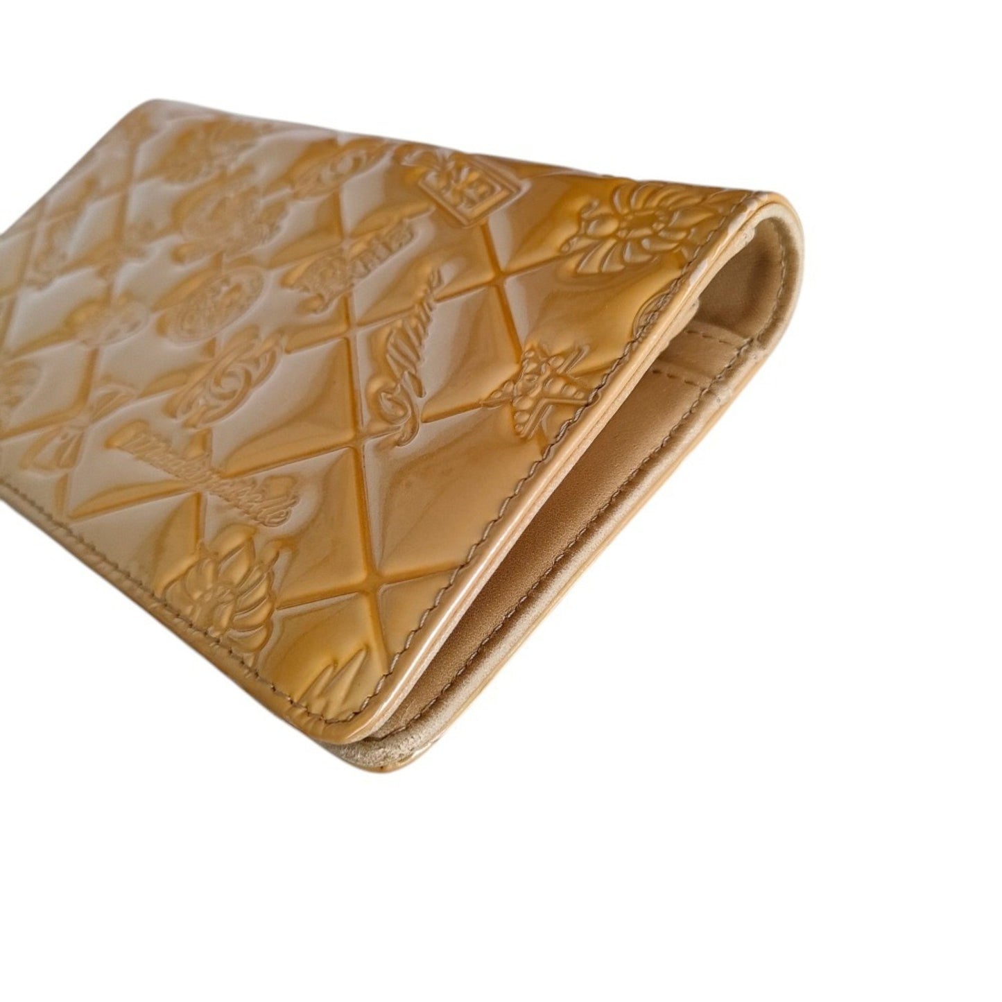 Chanel Coco Mark Symbol Charm Icon Bi-Fold Long Wallet A37151 Gold Color