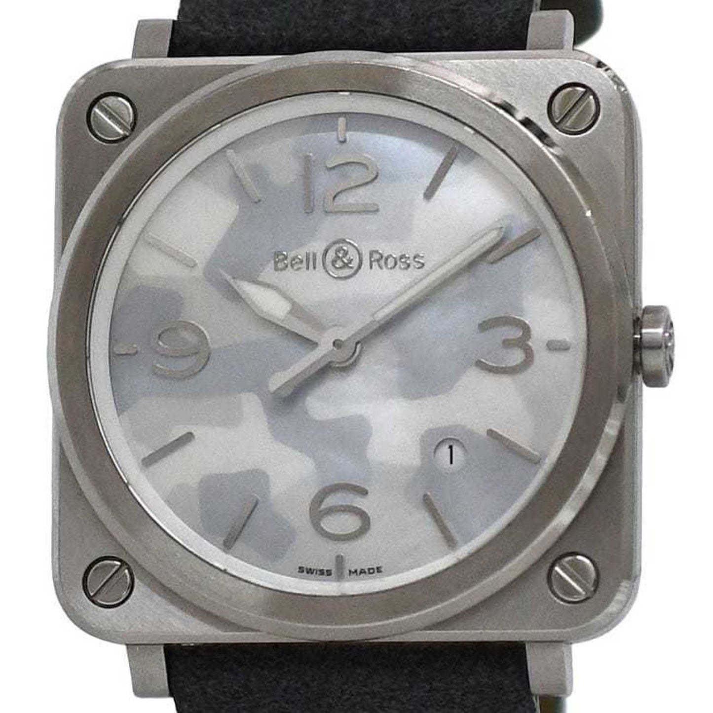 Bell & Ross Watch Aviation 39 F-22679 Camouflage White Shell Silver Gray Brs-64-S