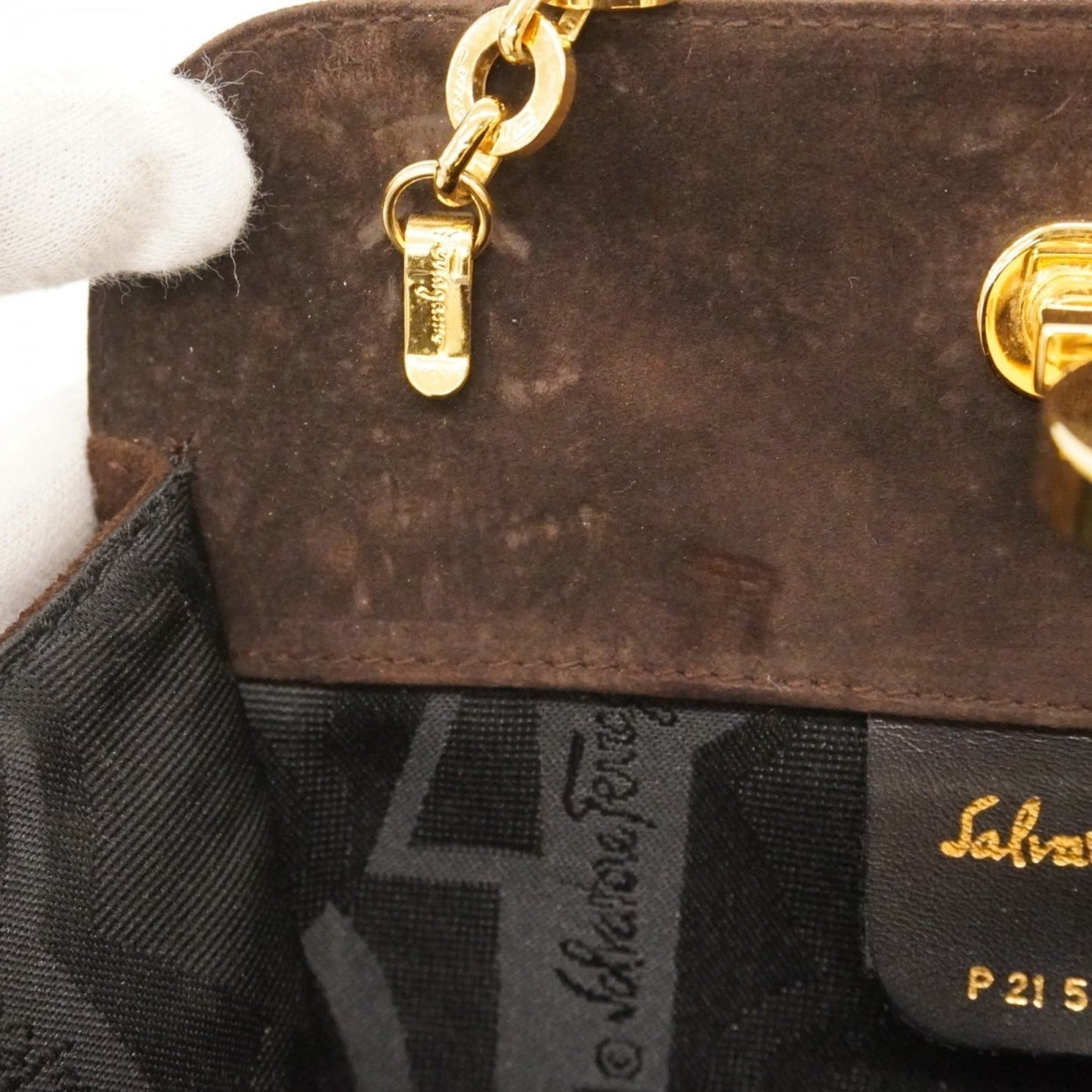 Suede Salvatore Ferragamo Shoulder Bag