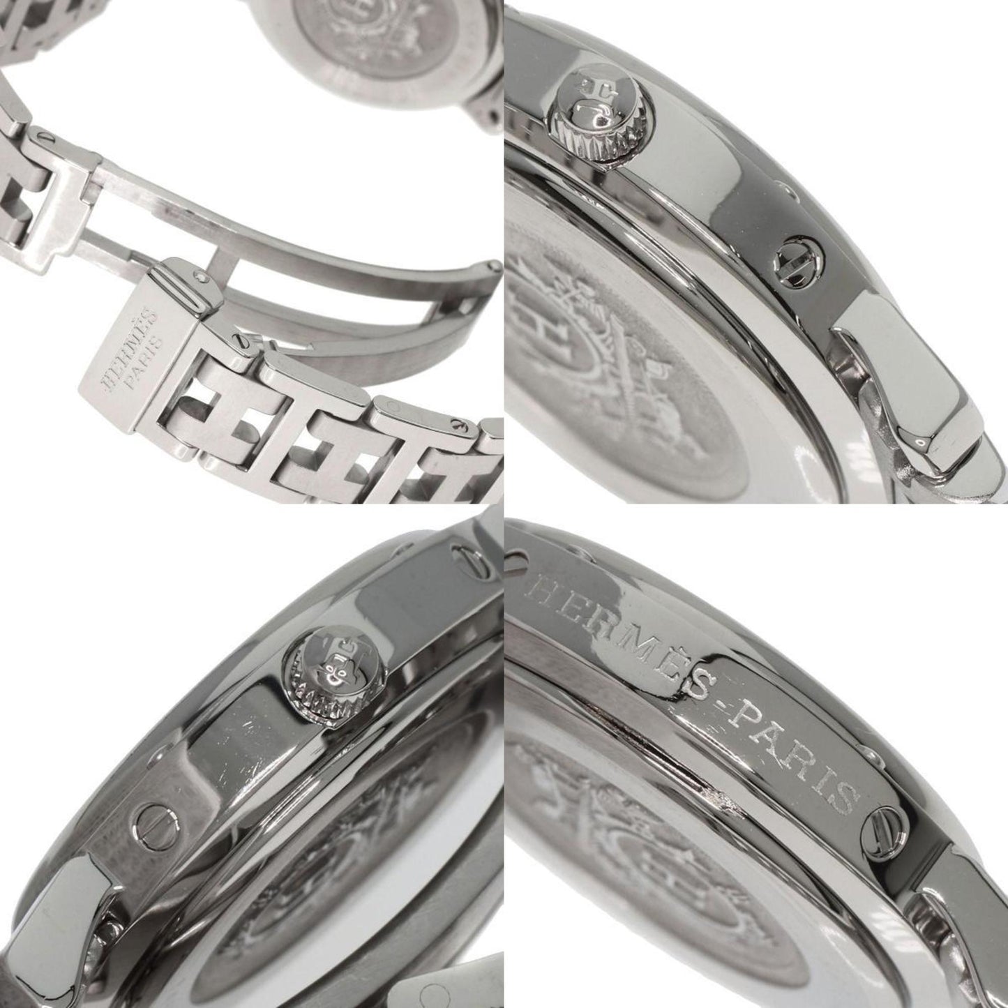 Hermes Cl4.210 Clipper Watch Stainless Steel Ss