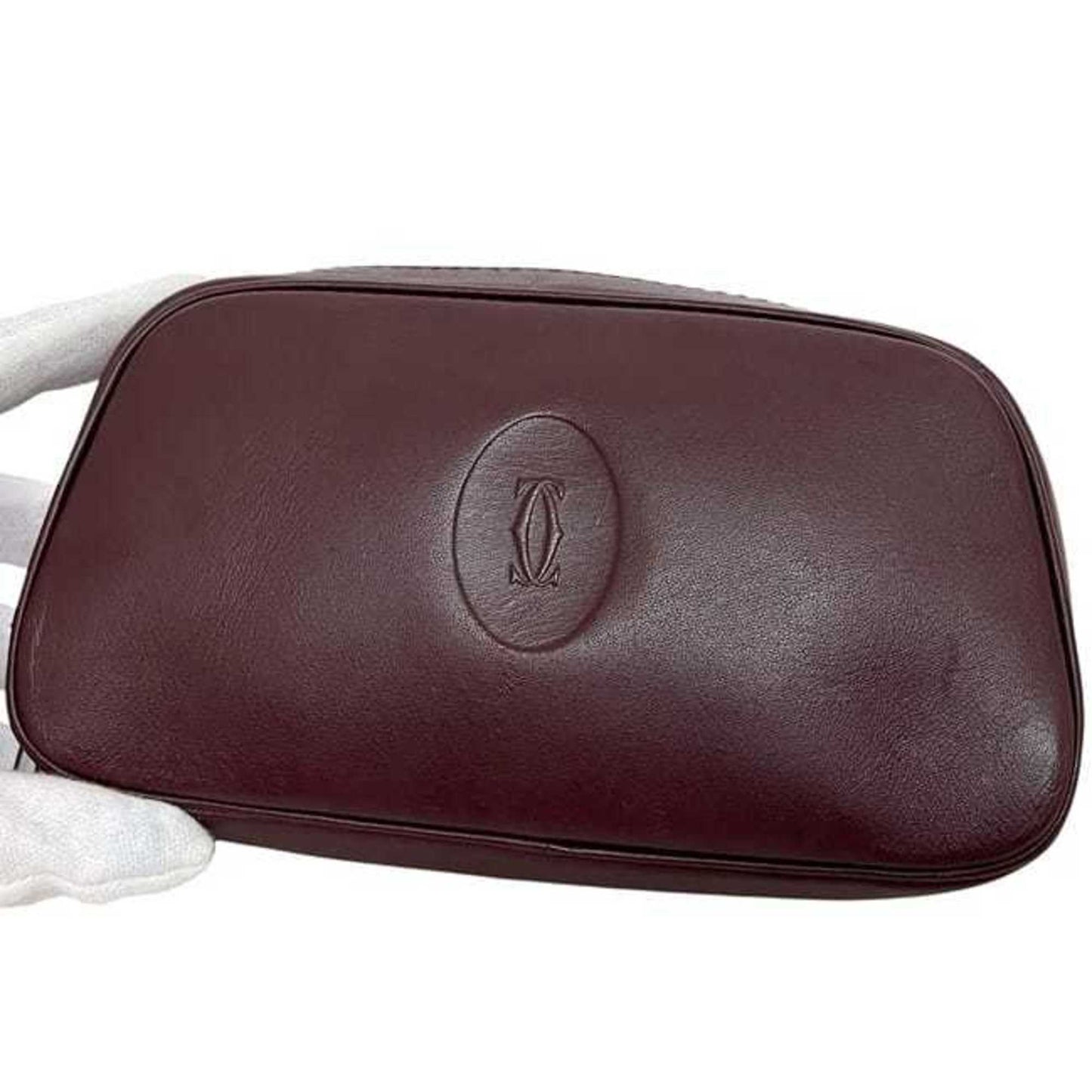 Cartier Mini Pouch Ec-24379 Bordeaux Must Leather