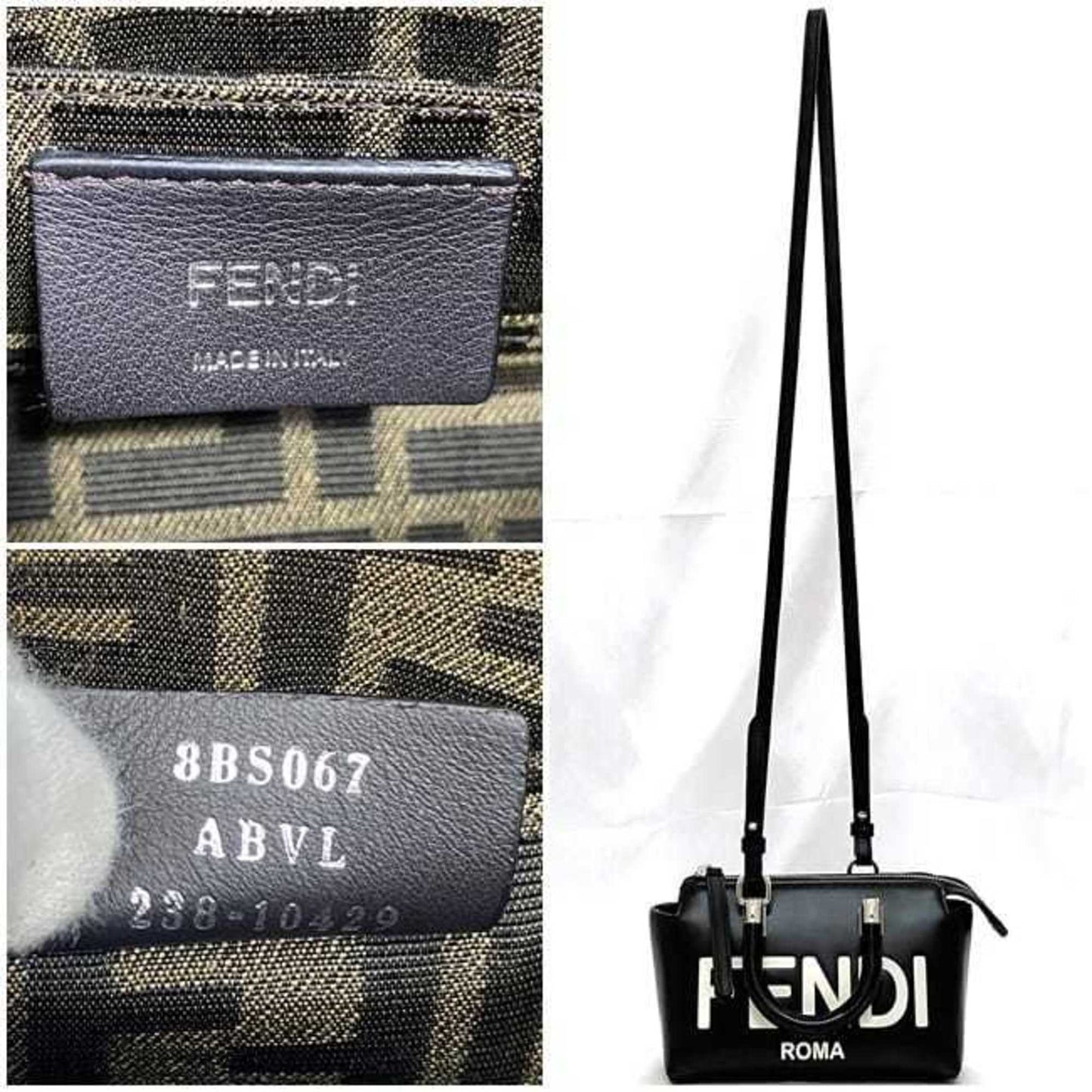 Fendi Boston Bag By The Way F-21249 Black 8Bs067 Leather Fendi