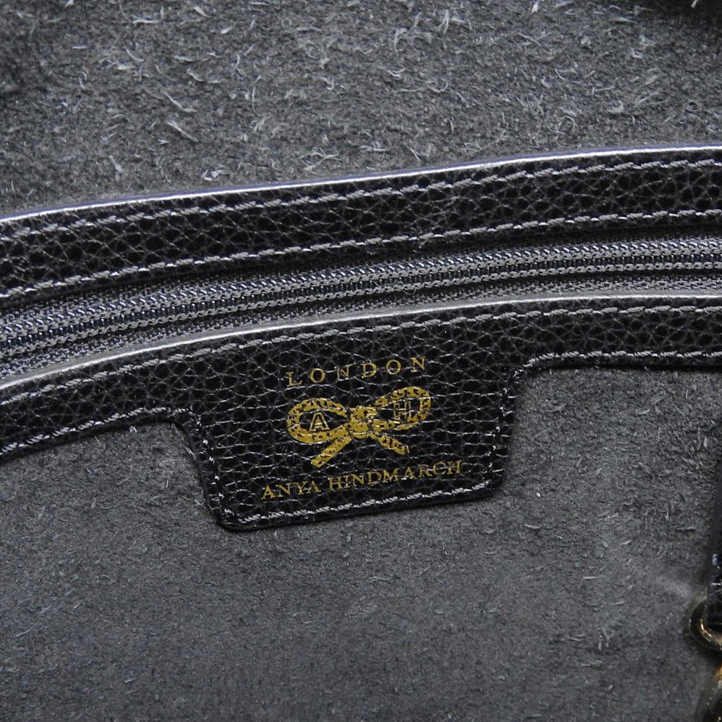 Anya Hindmarch Ribbon Bag Leather Black