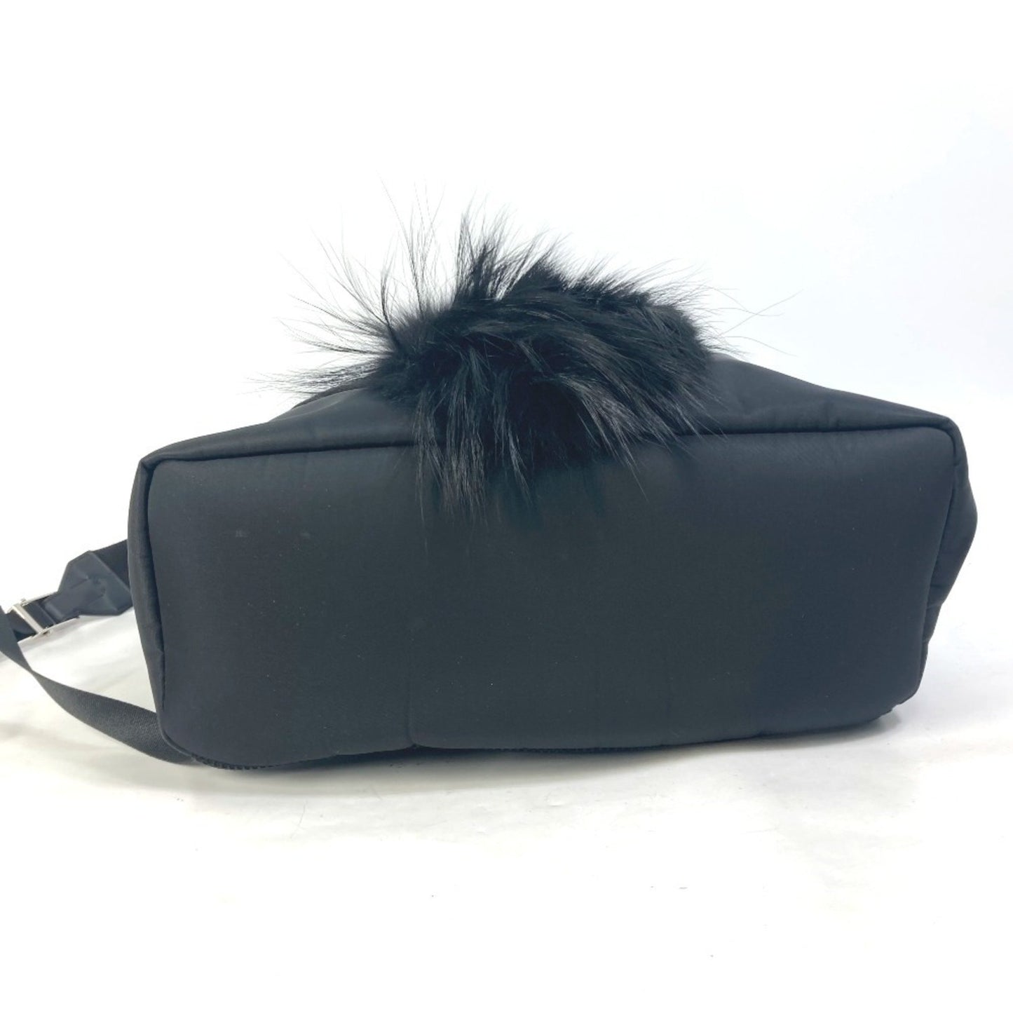 Fendi 7Vz016 Karl Lagerfeld Fur Studded Nylon Backpack In Black