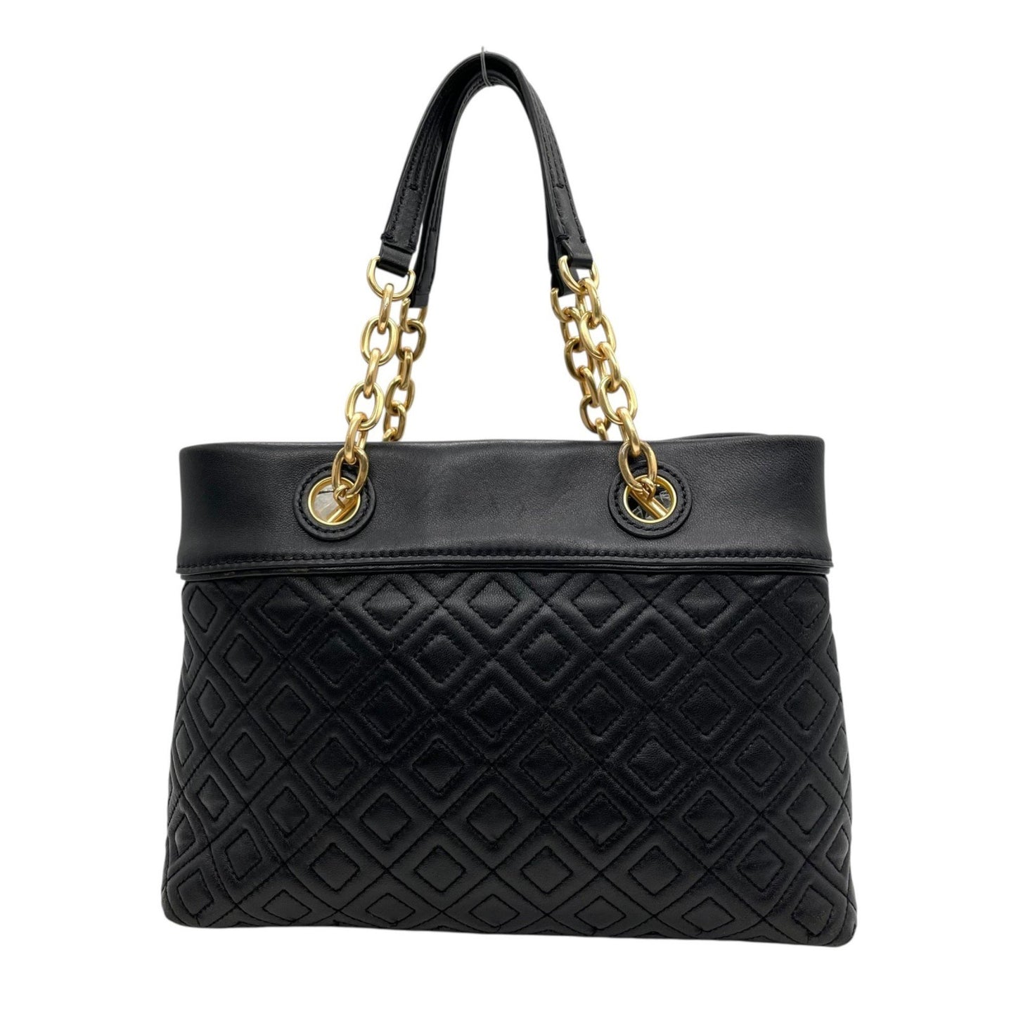 Tory Burch Fleming 2-Way Handbag/Shoulder Bag In Black With Gold Hardware