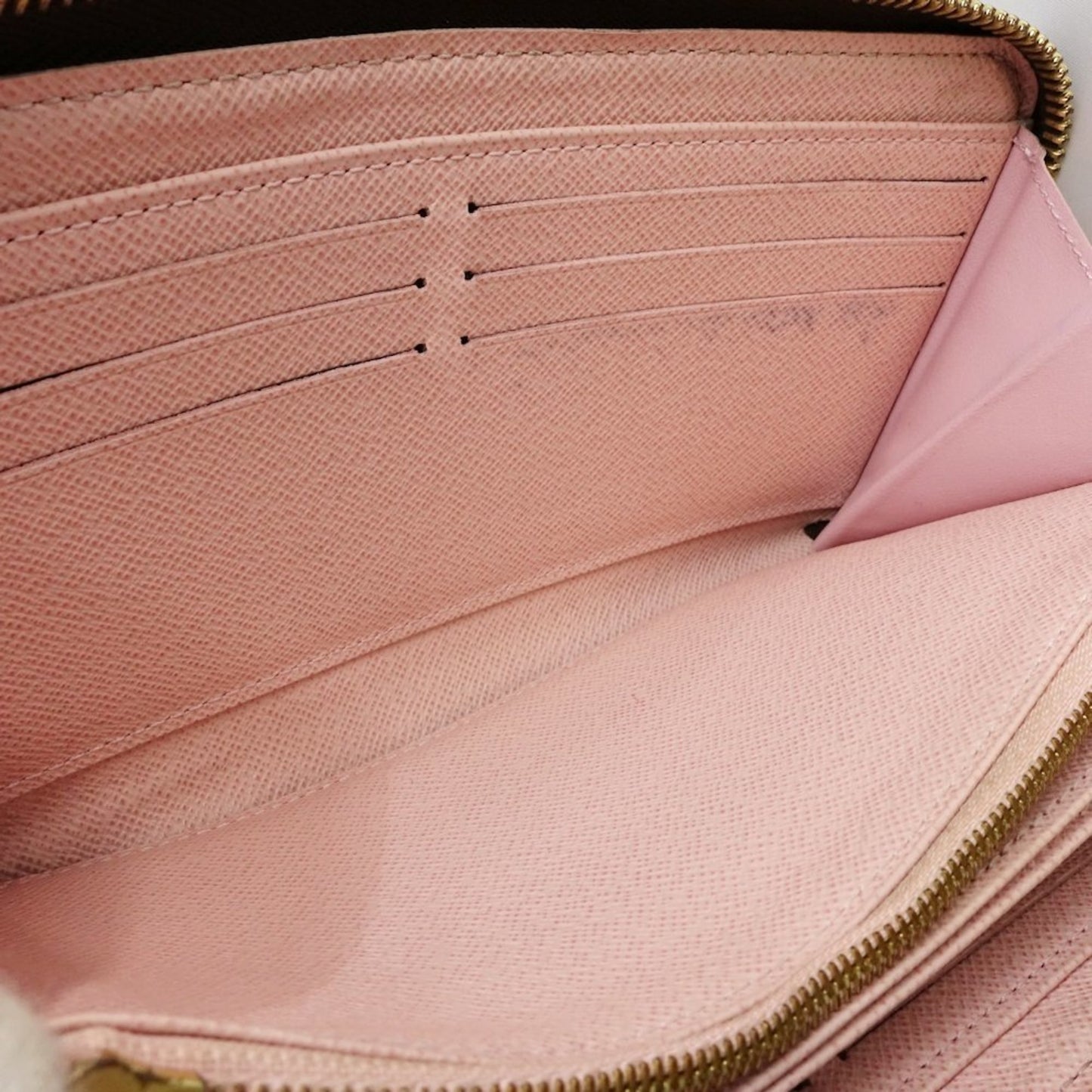 Louis Vuitton Louis Vuitton Damier Long Wallet N60046 Zippy Ebene Rose Ballerine 180832