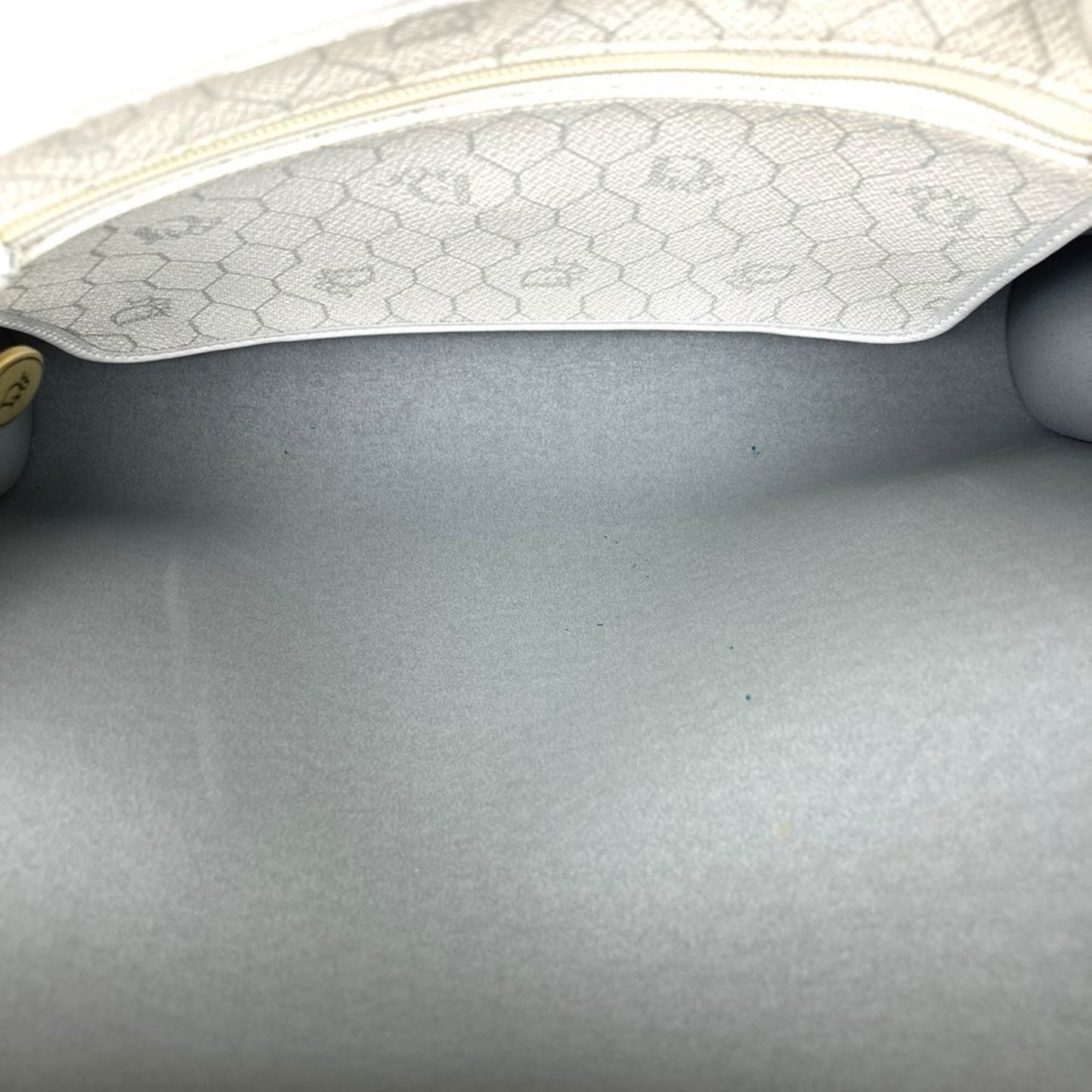 Christian Dior Dior Christian Honeycomb Shoulder Bag White Leather