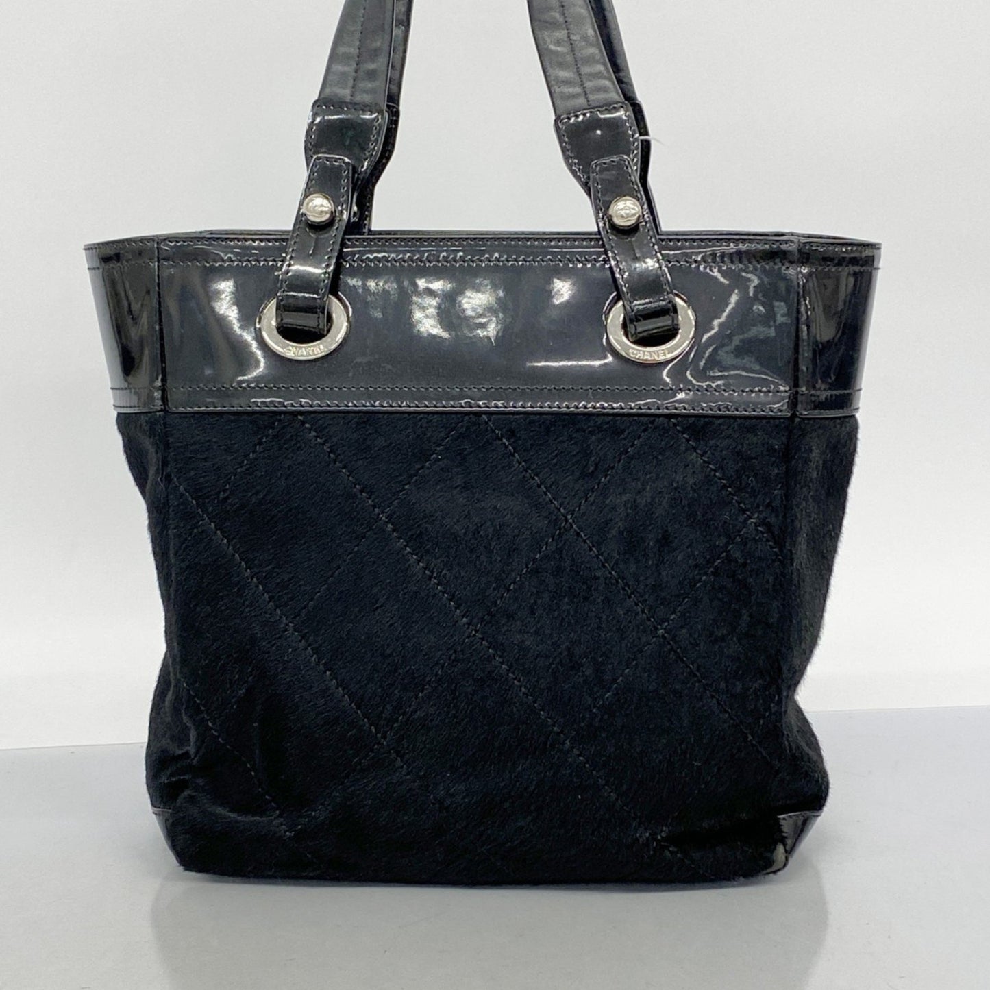 Chanel Paris-Biarritz Tote Bag In Black Patent Leather
