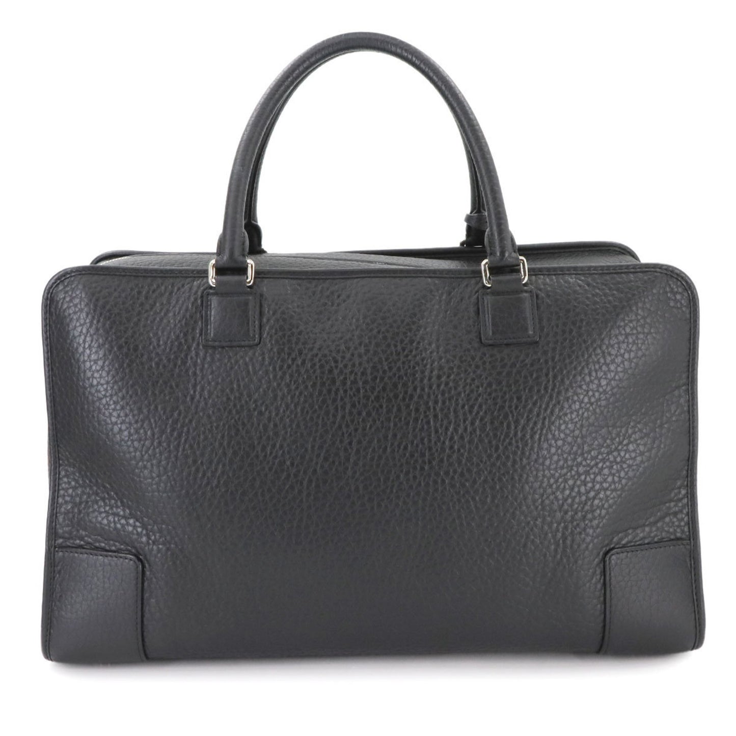 Loewe Amazona 44 Boston Bag Leather Black 352.38La02 Silver Hardware