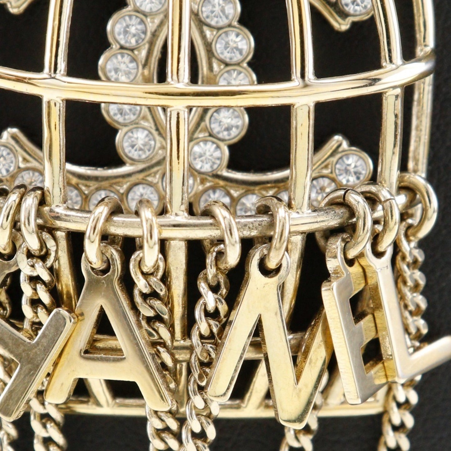 Chanel Chanel Birdcage Necklace Mtiers D'Art Collection Gold Plated X Rhinestone 2020 Champagne