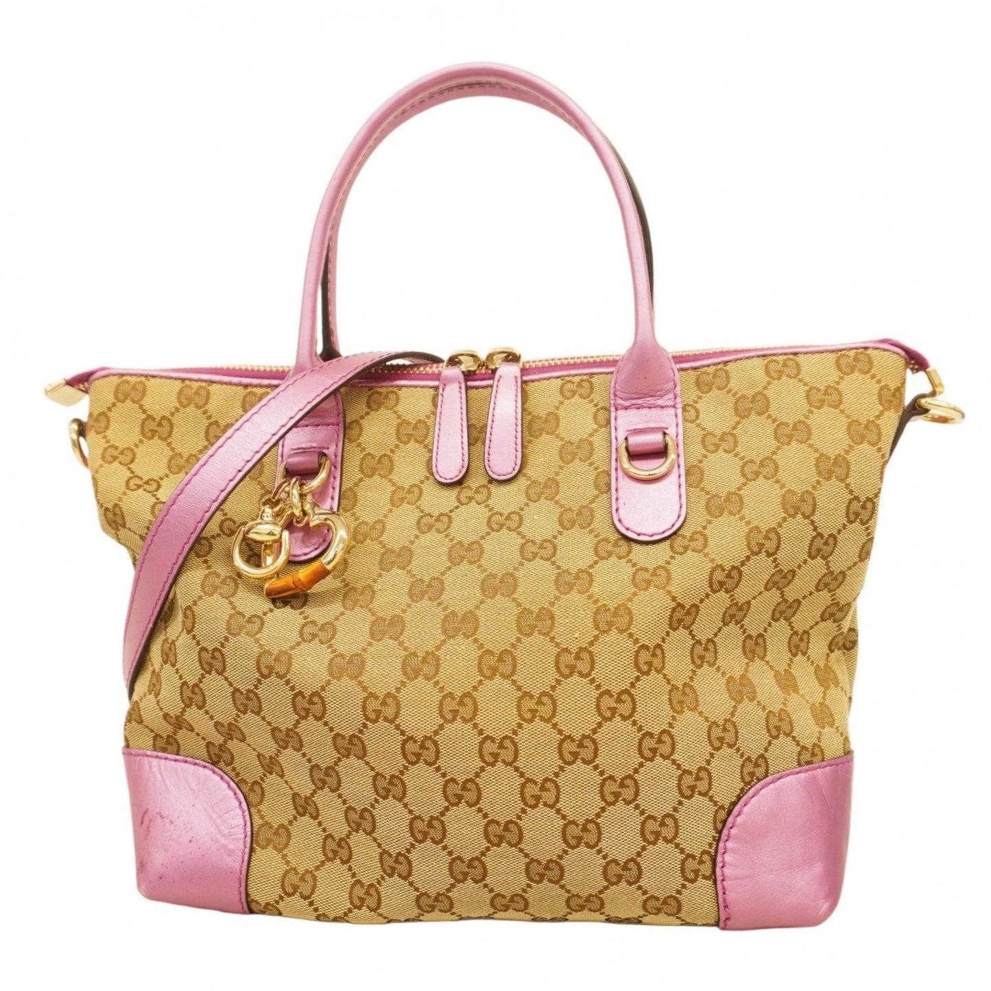 Gucci Gg Canvas Bamboo Tote Bag 269957