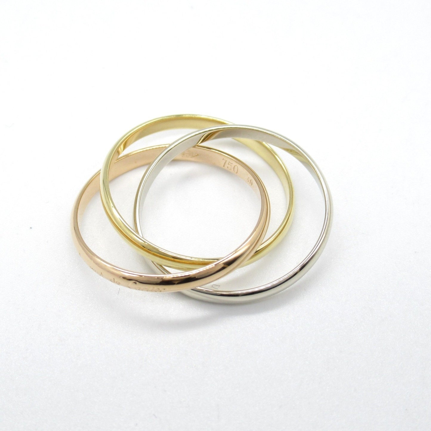 Cartier Trinity Ring 18K (Yellow Gold) 18Kwg (White (Pink