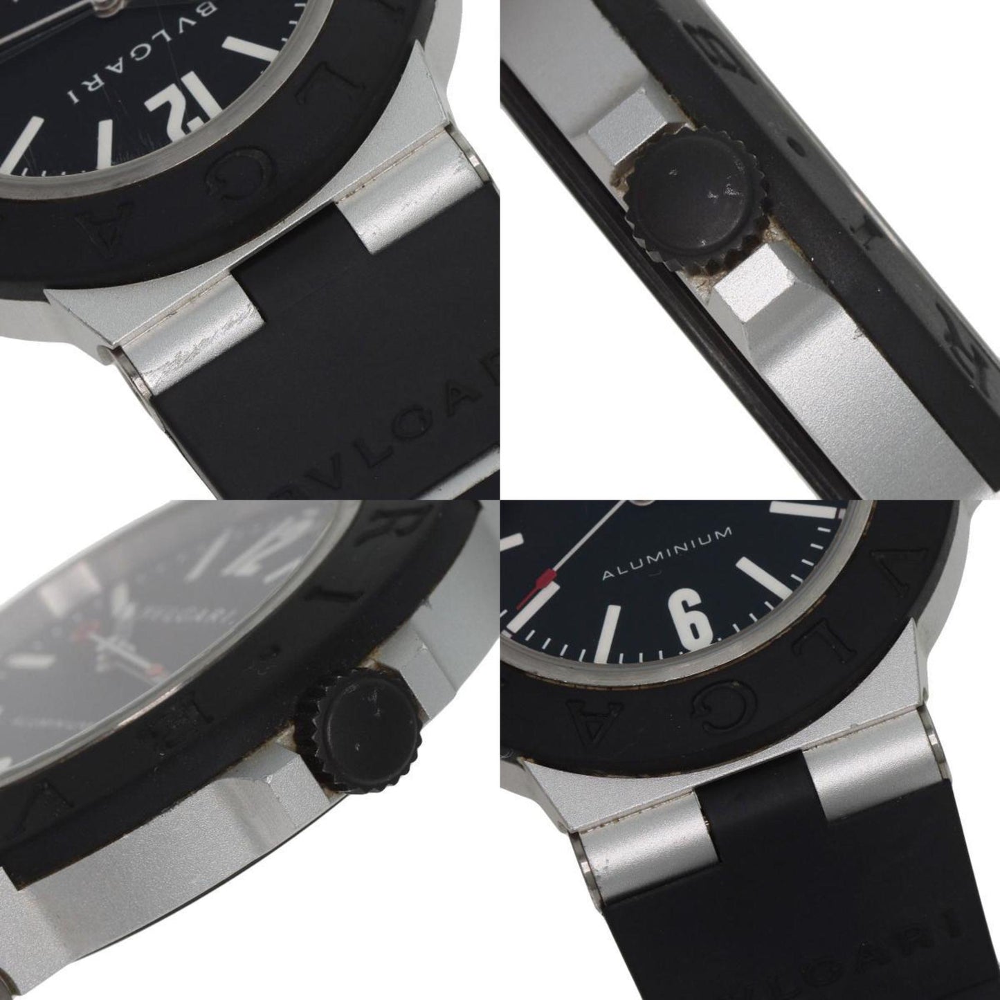 Bvlgari Bb40At Alum Date Watch Rubber