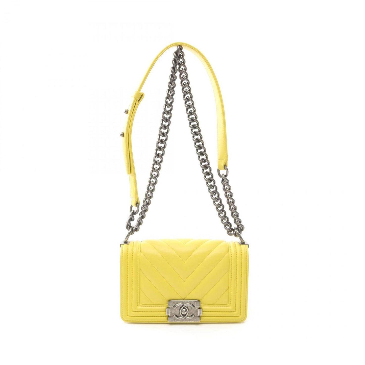 Chanel Boy Chanel Small Chevron V-Stitch Shoulder Bag Lambskin (Sheepskin)