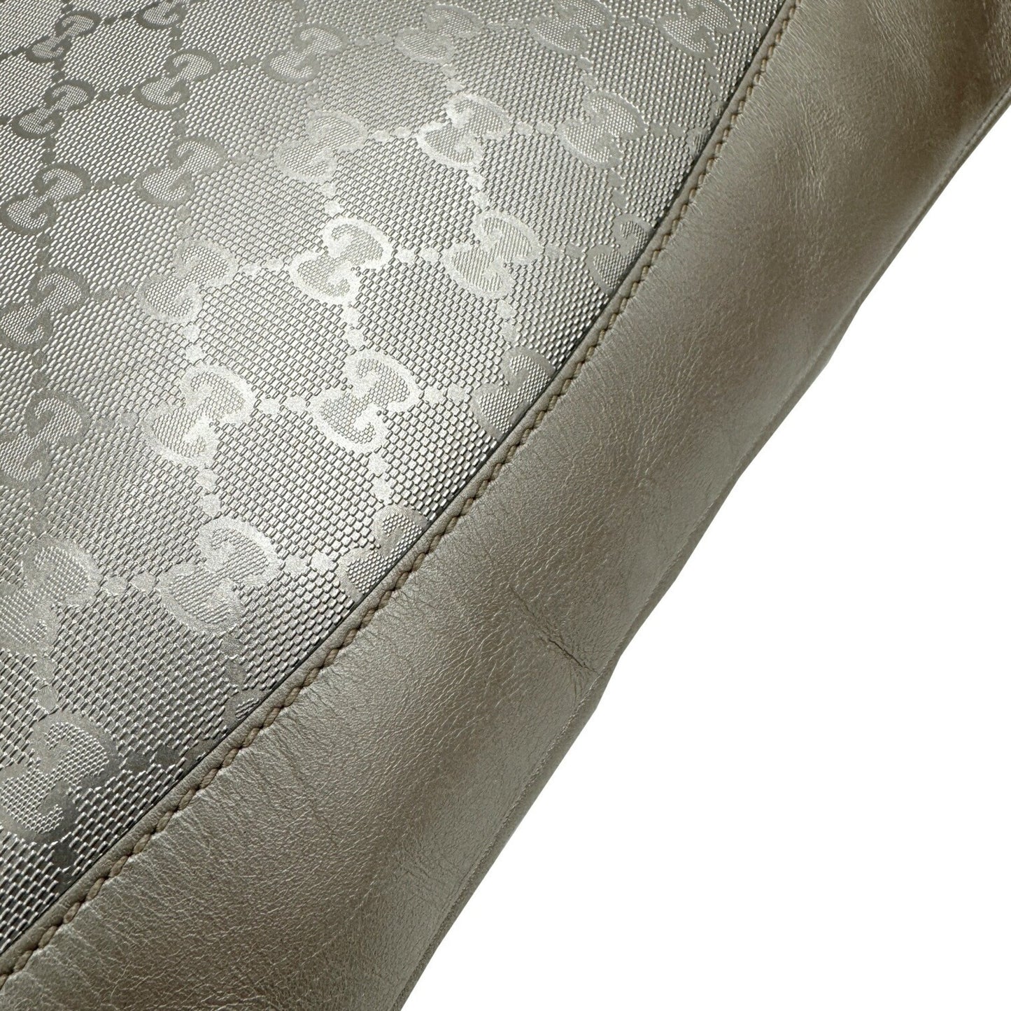 Gucci Gg Imprime 374411 Shoulder Bag Silver