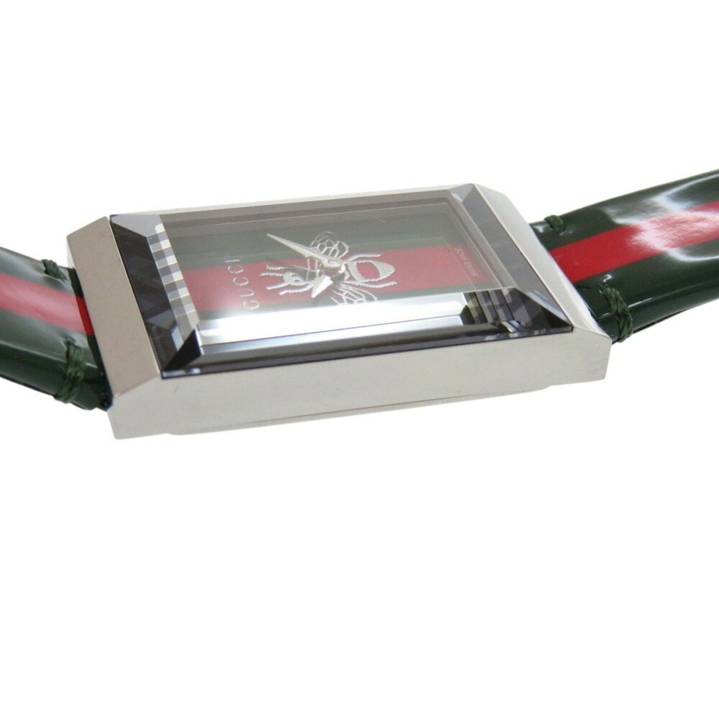 Like New Gucci G Frame 147.4 Stainless Steel Leather Watch