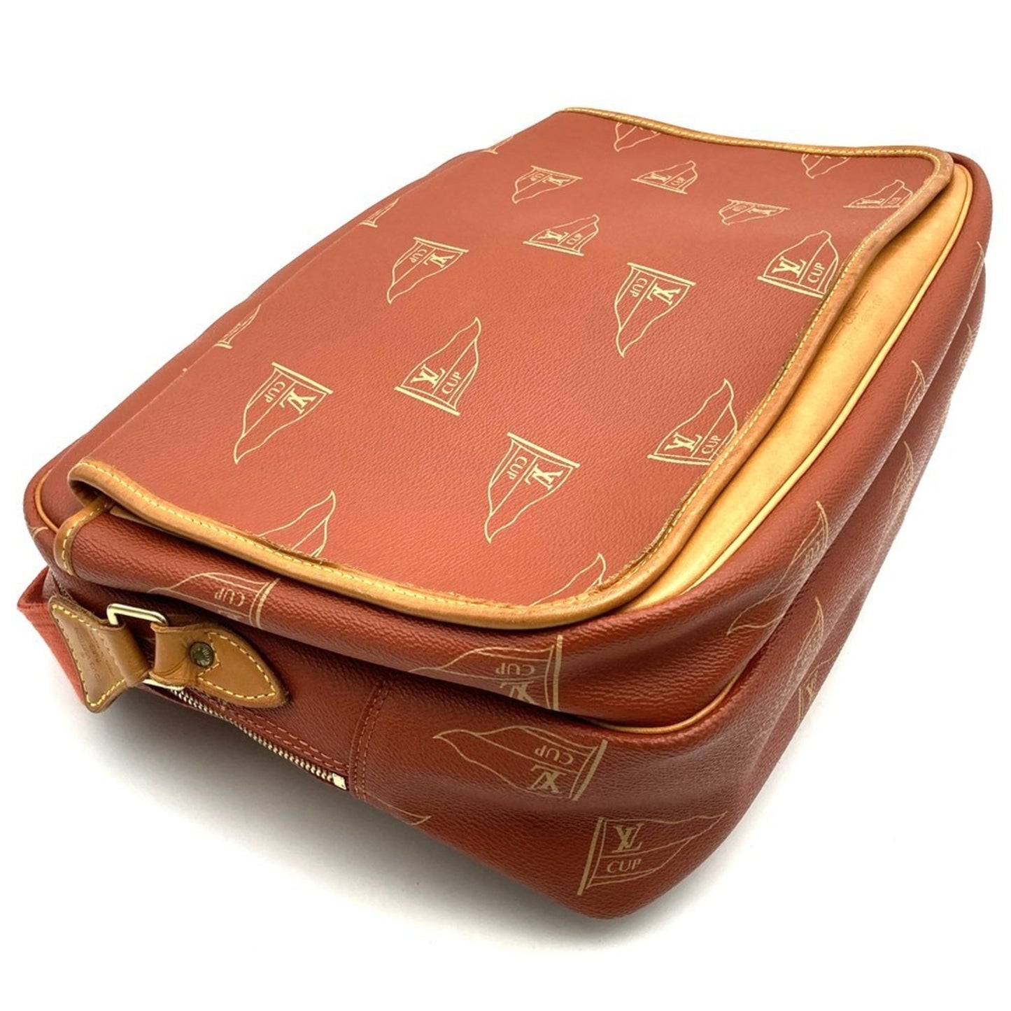 Louis Vuitton M80028 Louis Vuitton Cup Calvi Shoulder Bag In Orange Leather /