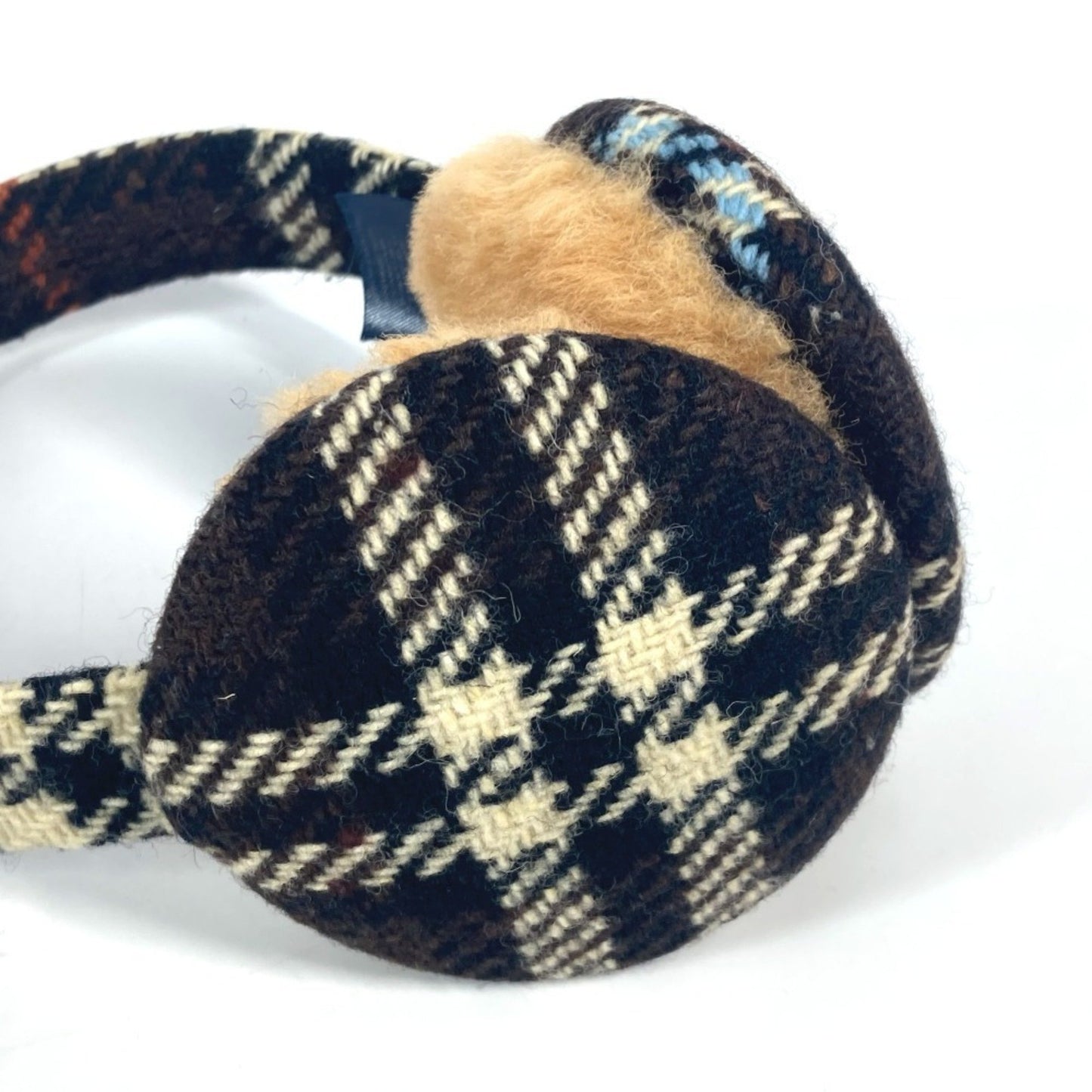 Burberry Check Accessories Earmuffs Wool Kids Brown