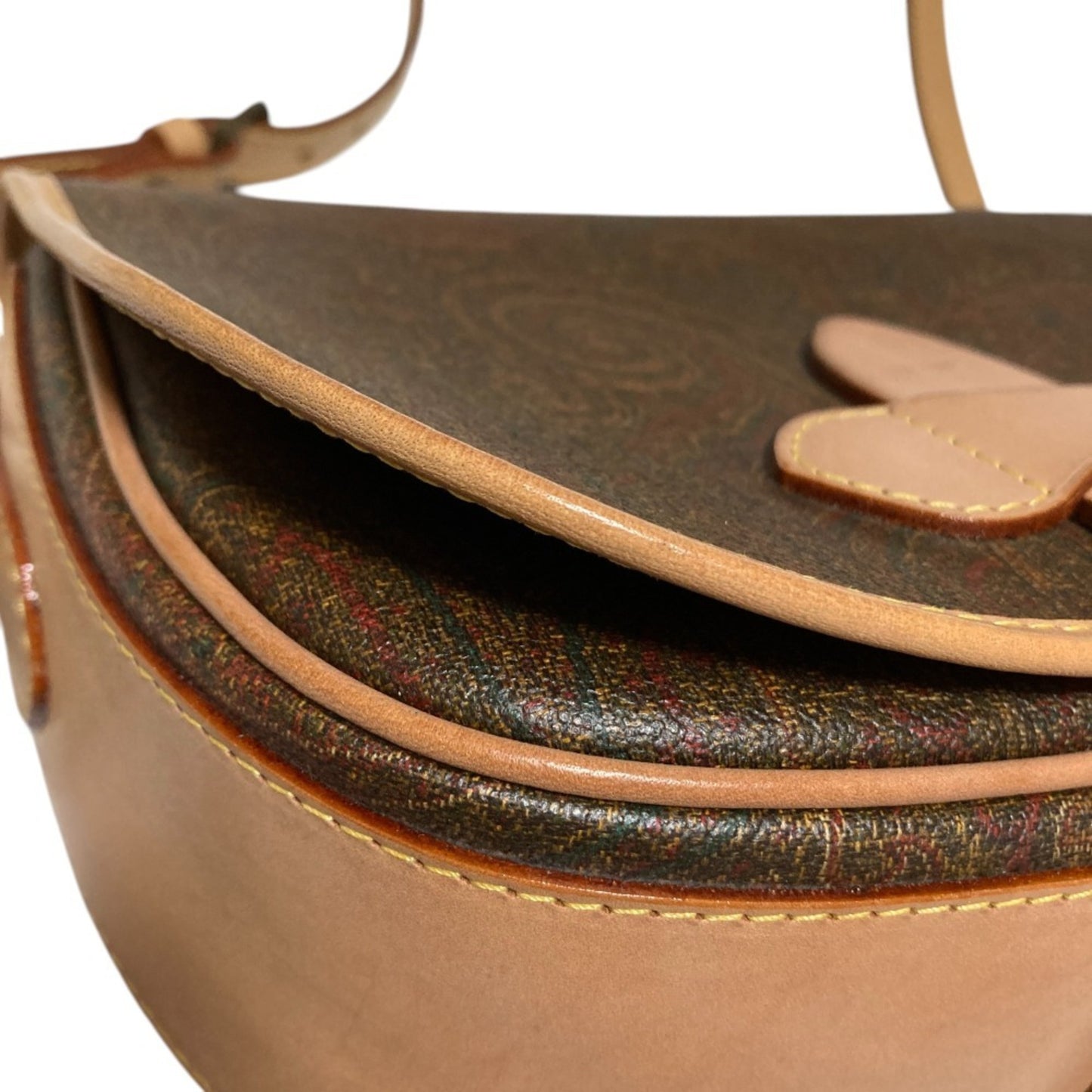 Etro Paisley Crossbody Flap Shoulder Bag In Natural