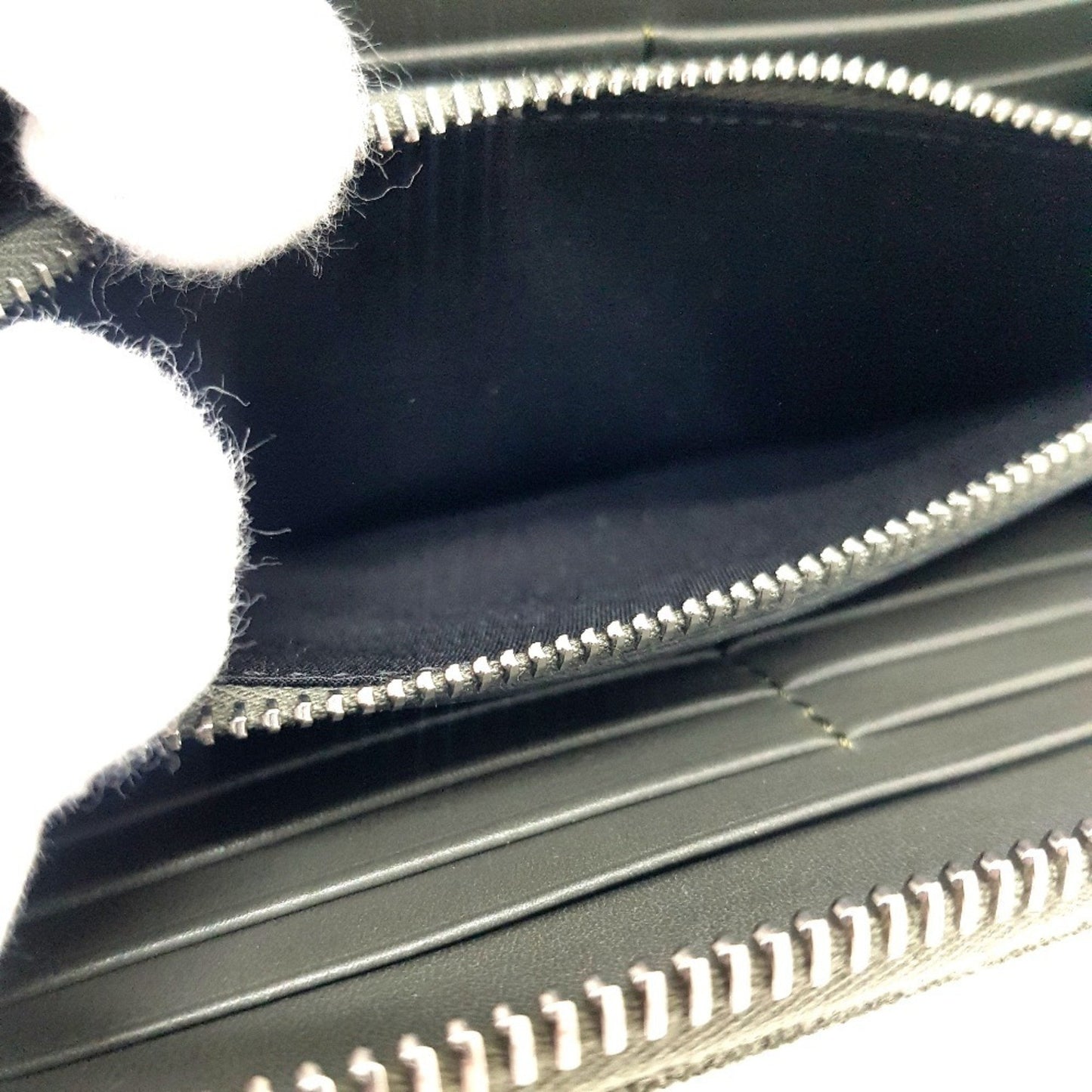Valentino Garavani Studded Vltn Print Round Long Wallet Canvas X Leather
