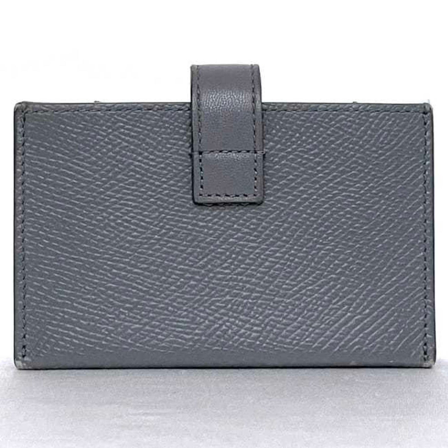 Celine Card Case Accordion F-21339 Grey Holder Leather Celine