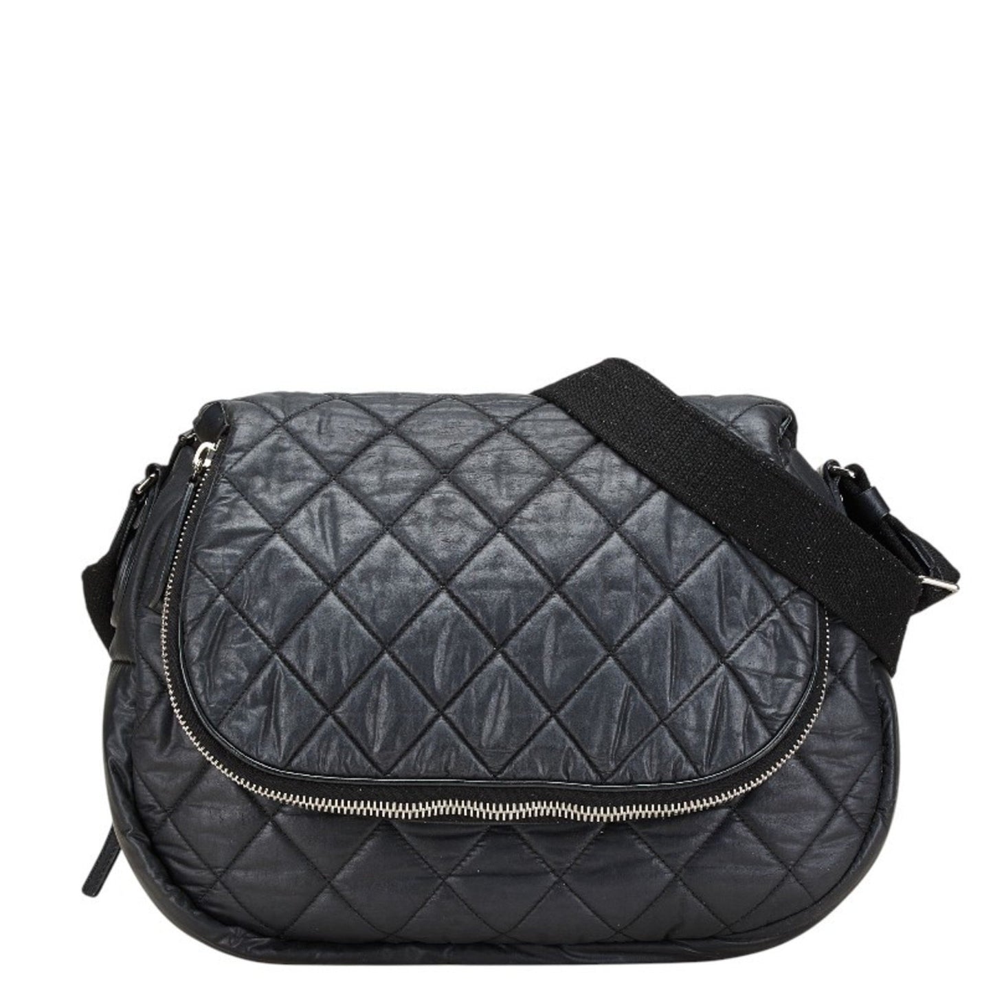 Chanel Matelasse Coco Cocoon Bag Shoulder Black Leather