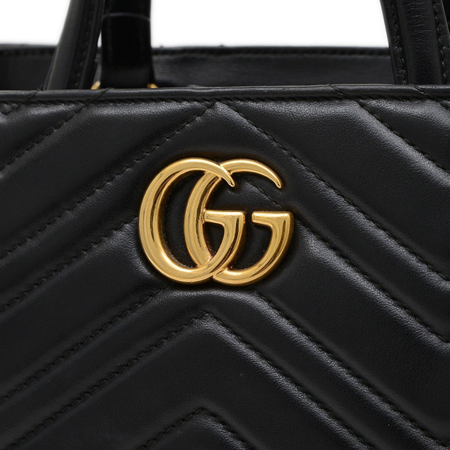 Gucci Gg Marmont Quilted 2Way Bag Handbag Black 448054 Bp