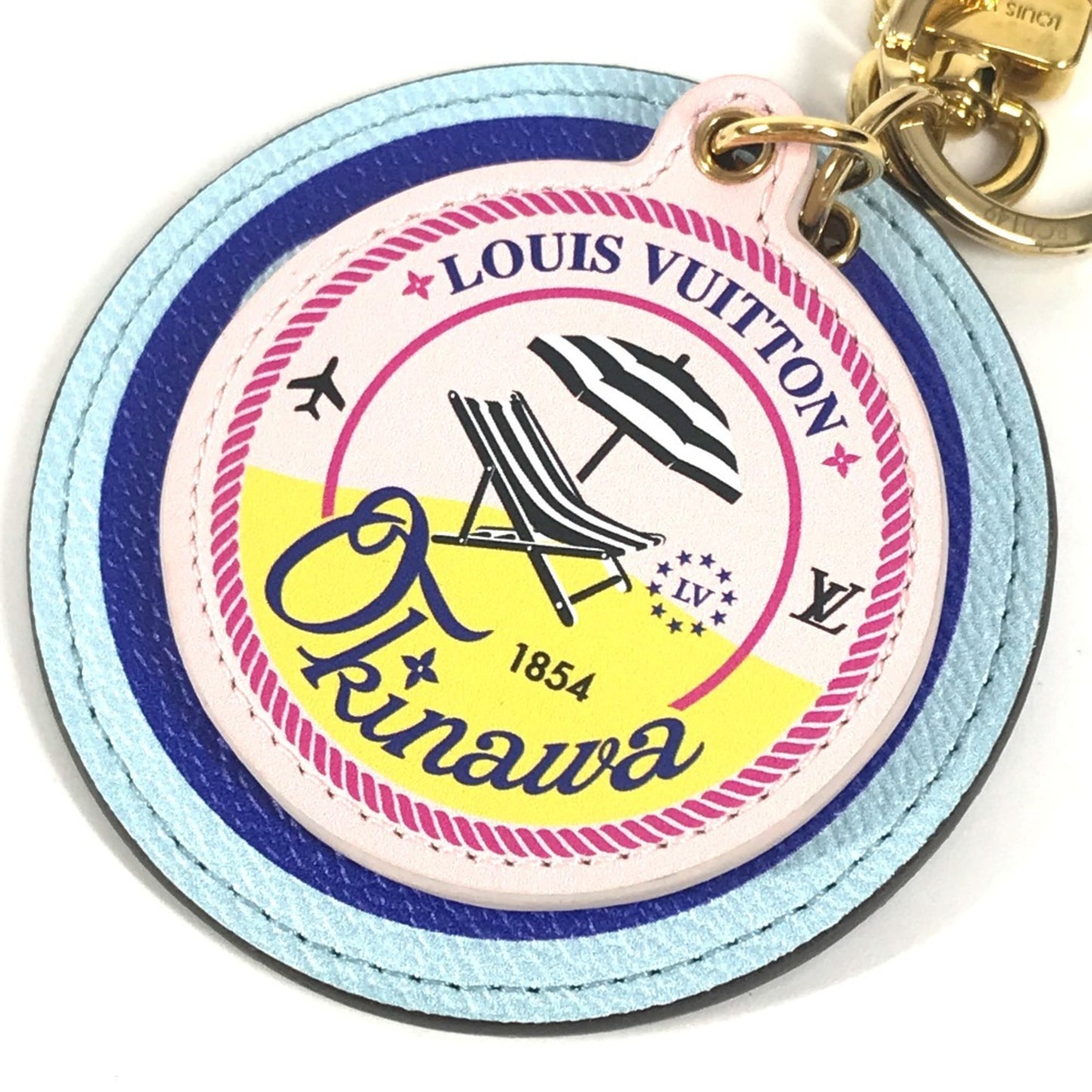 Louis Vuitton M68510 Monogram Portecle Illustre Japan Okinawa Limited Bag Charm Keychain Canvas