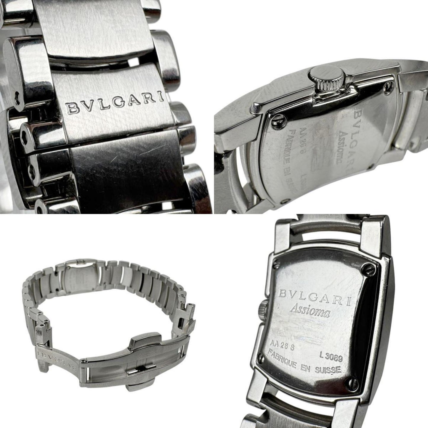 Bvlgari Watch Ashoma Stainless Steel Silver Black