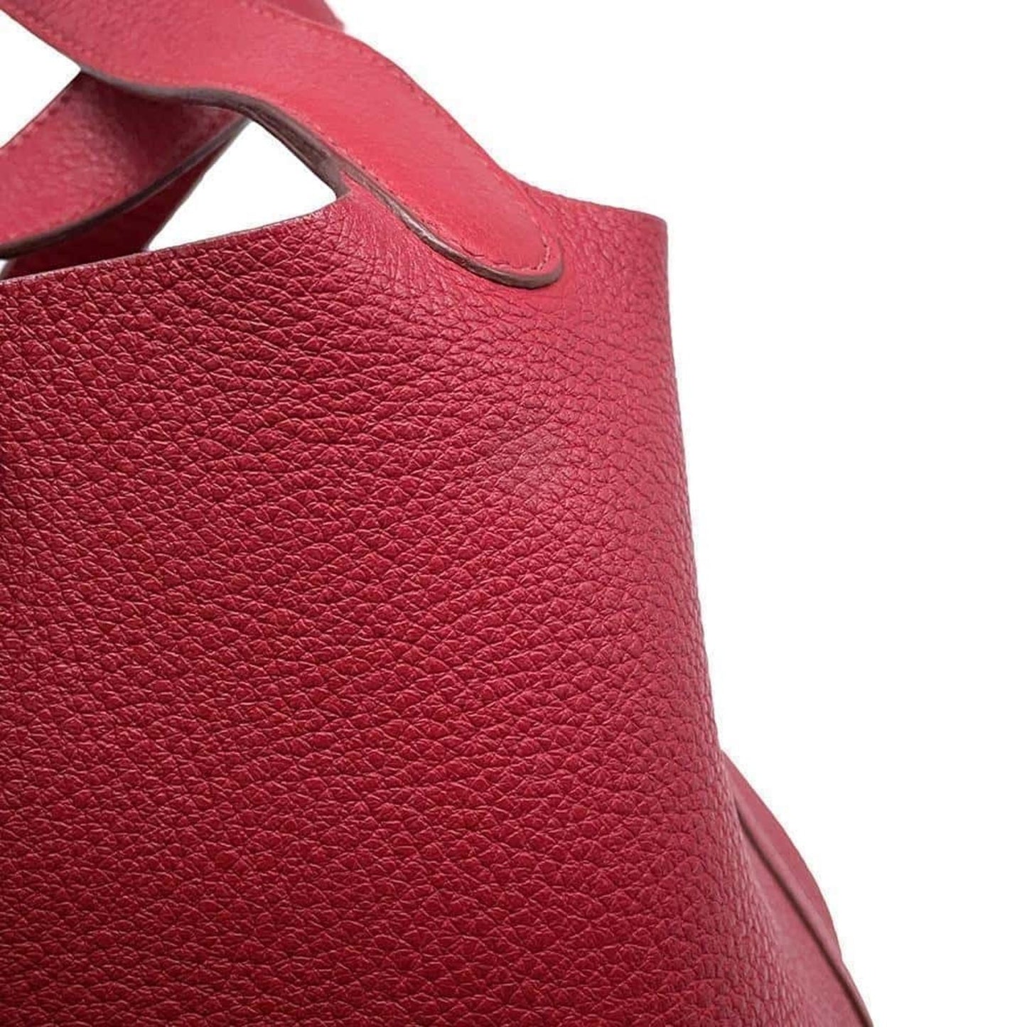 Hermes Handbag Picotin Lock Pm Rouge Garance Taurillon Clemence ?L Engraved