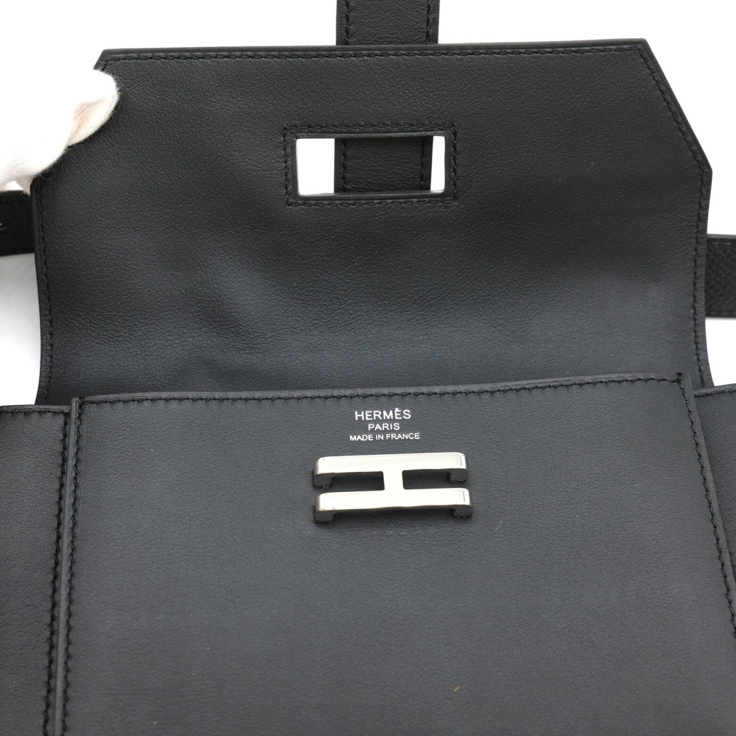 Hermes Hermes Elan Pocket 24 Waist Bag Belt Swift Leather Black
